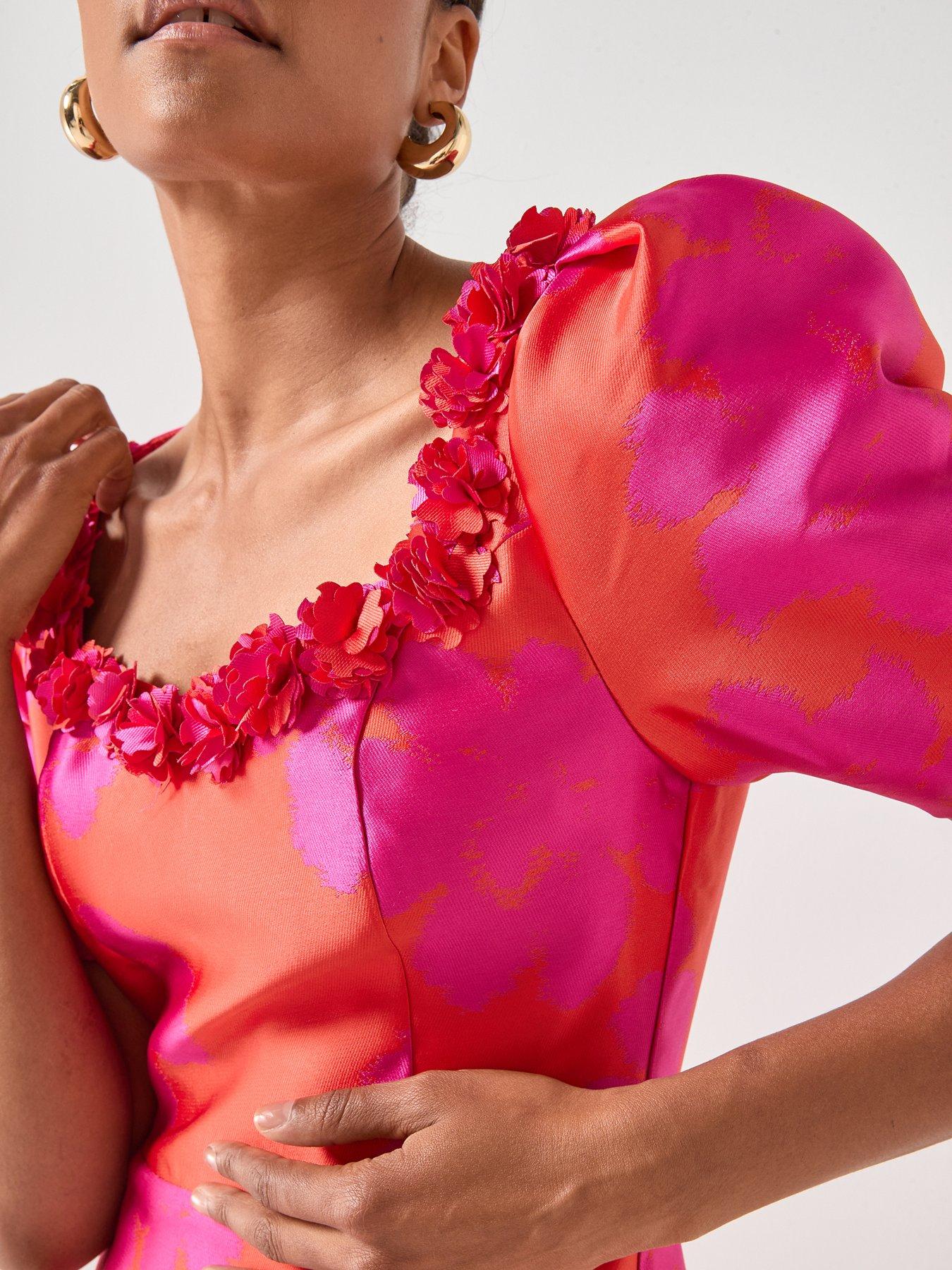  image of elliatt-eloise-a-line-mini-dress-red