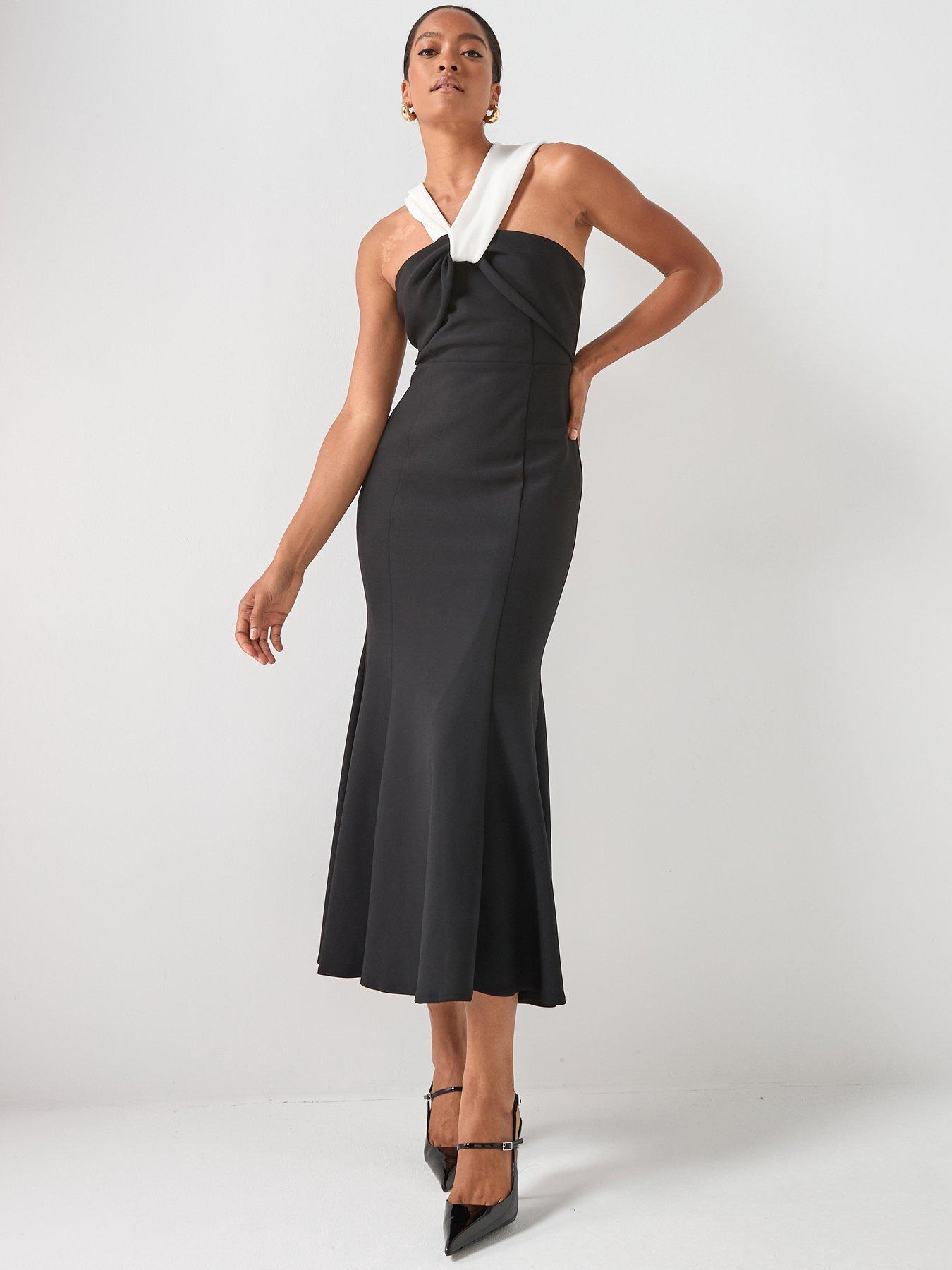 front image of elliatt-ruby-gown-black