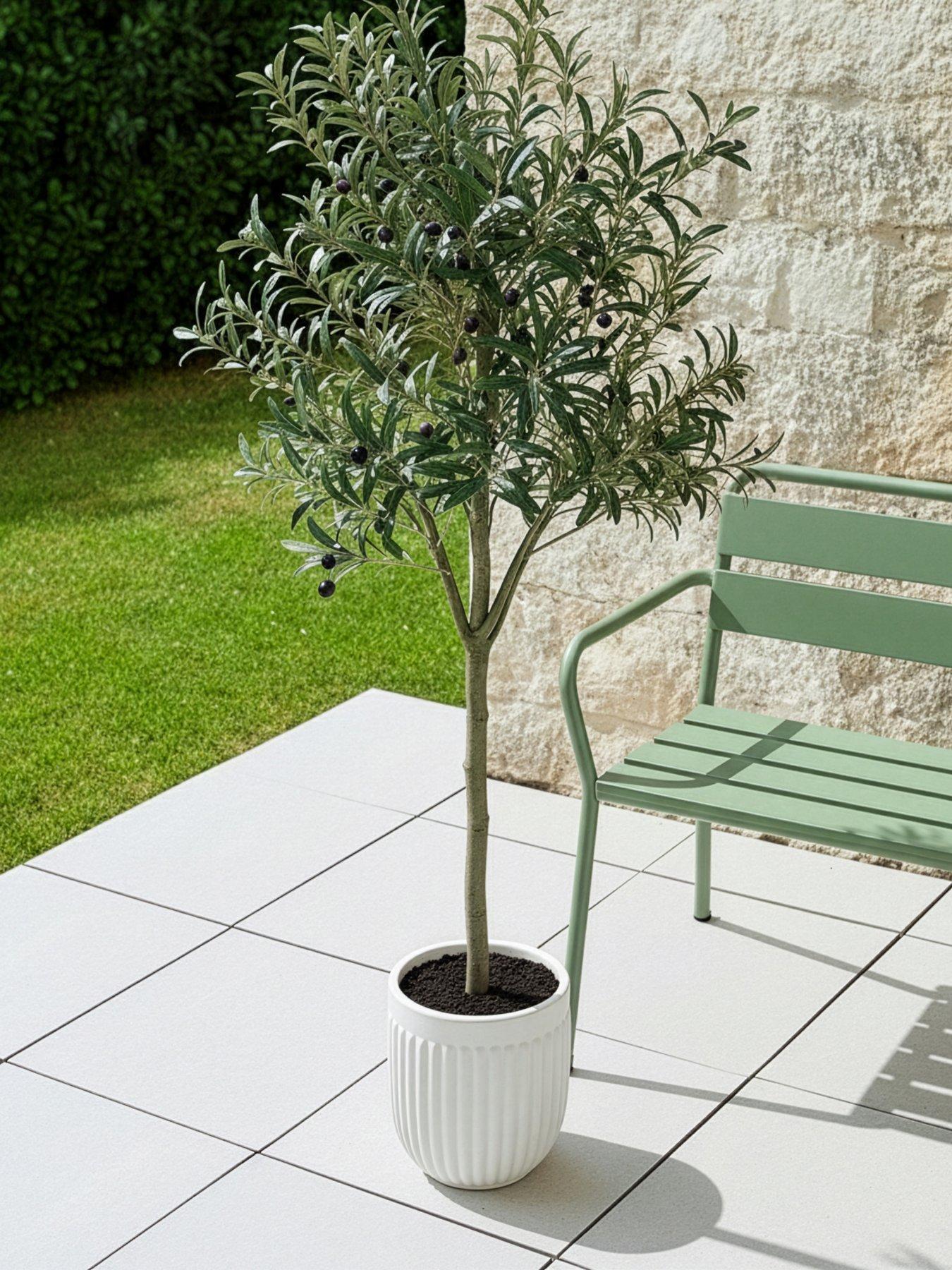 The Very Collection 183cm Faux Olive Potted Tree - Outdoor/Indoor