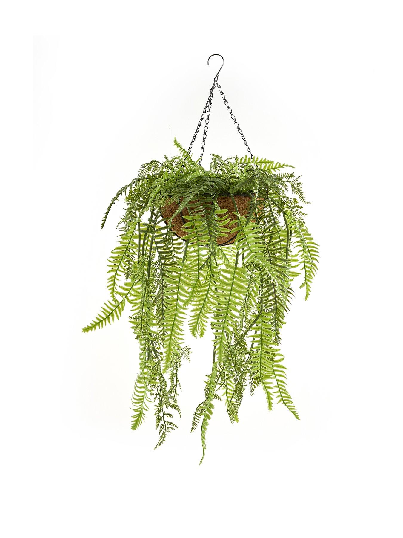 stillFront image of the-very-collection-artificial-foliage-hanging-basket