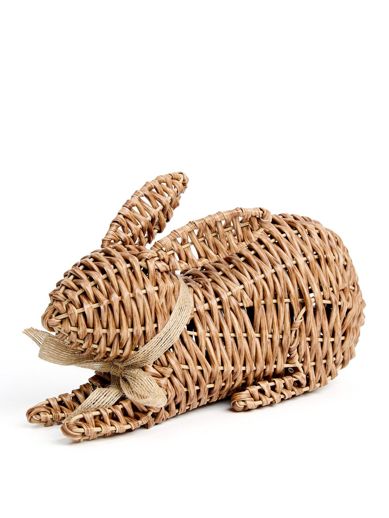 Image 2 of 4 of The Very Collection Lying Down Faux Rattan Rabbit
