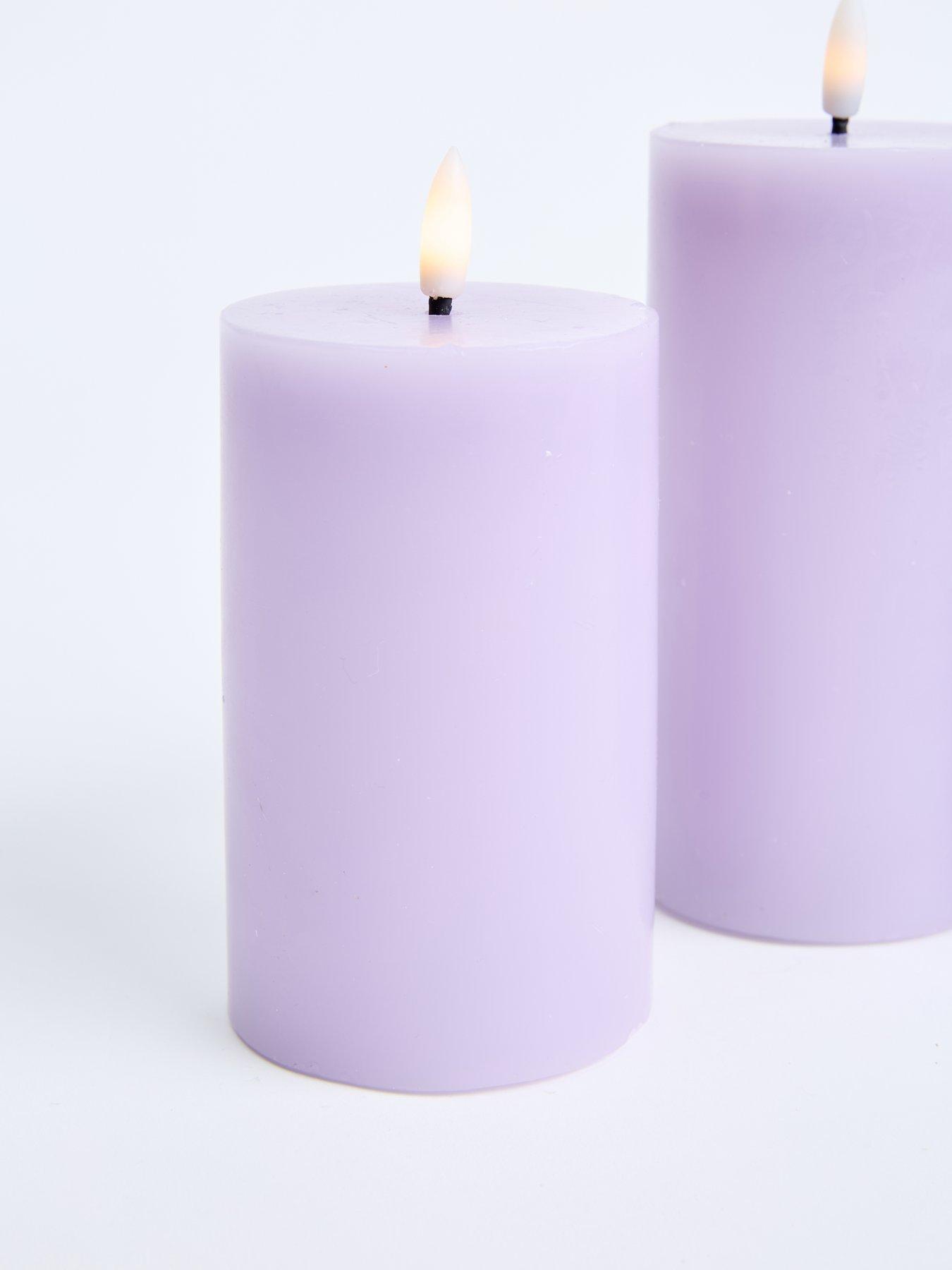 Image 3 of 4 of The Very Collection Set of&nbsp;3 LED&nbsp;Candles&nbsp;- Lilac