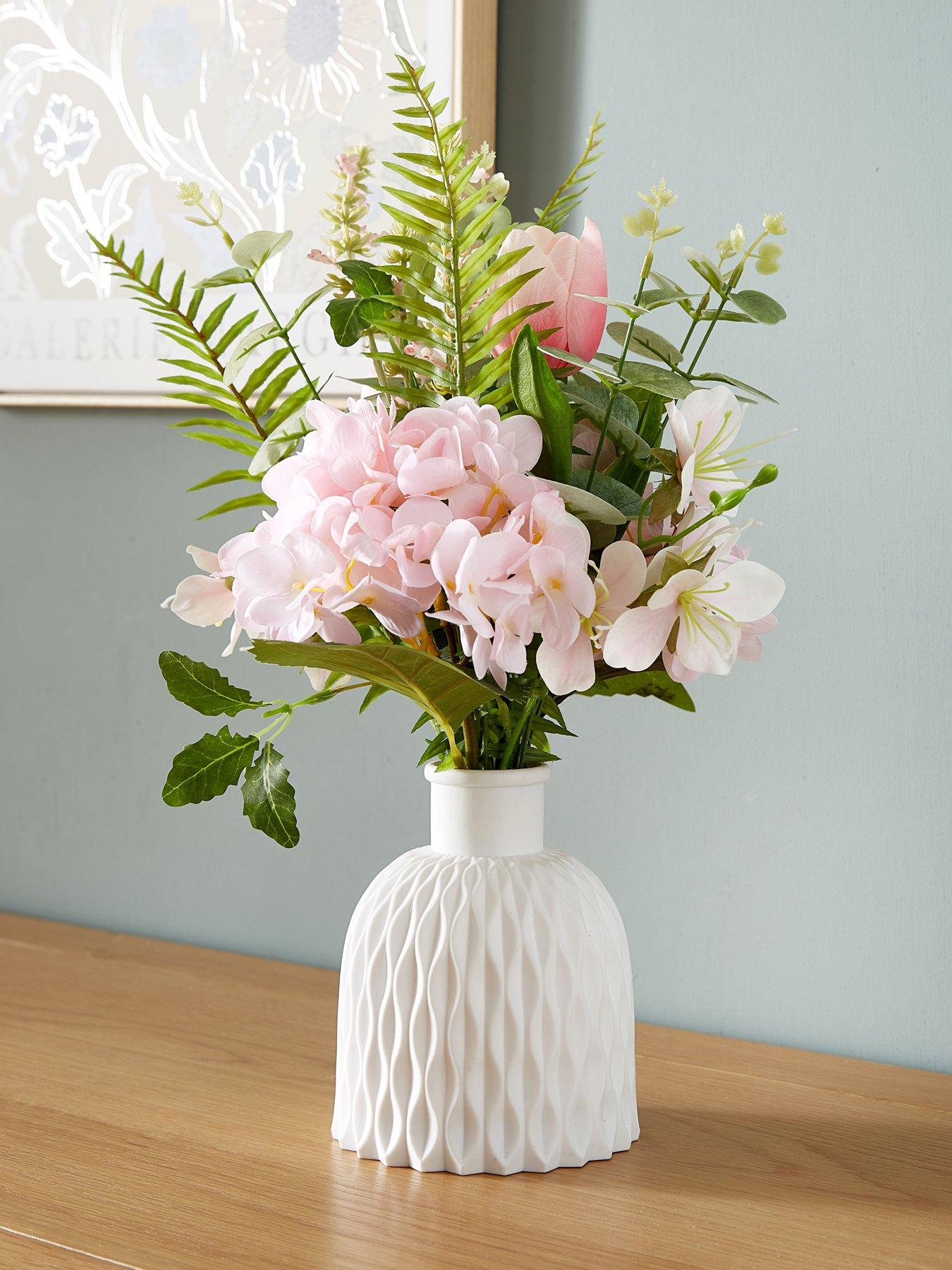 Image 1 of 7 of The Very Collection Faux Hydrangea and Tulips in Pot