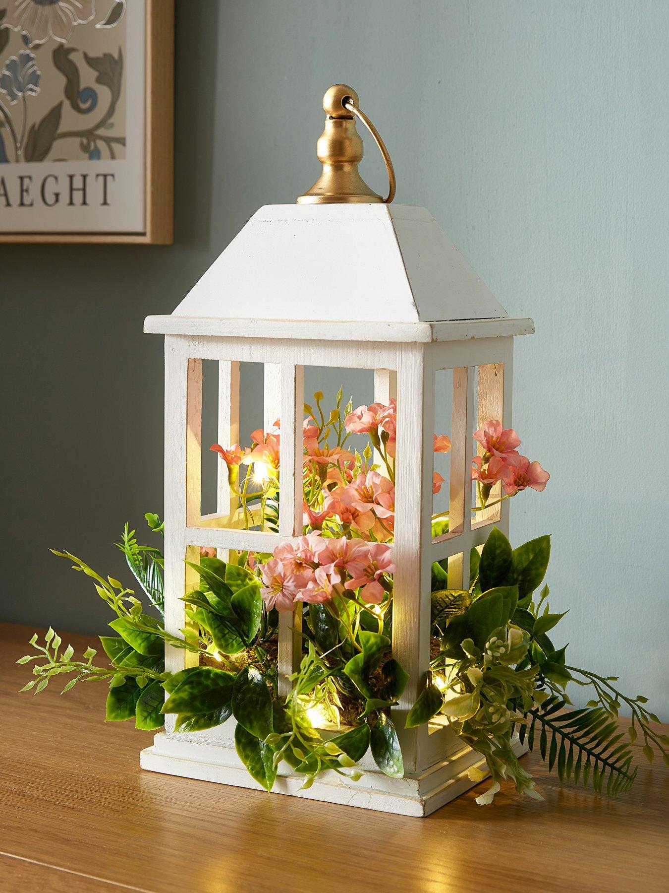 Image 1 of 7 of The Very Collection Lantern Filled With Foliage