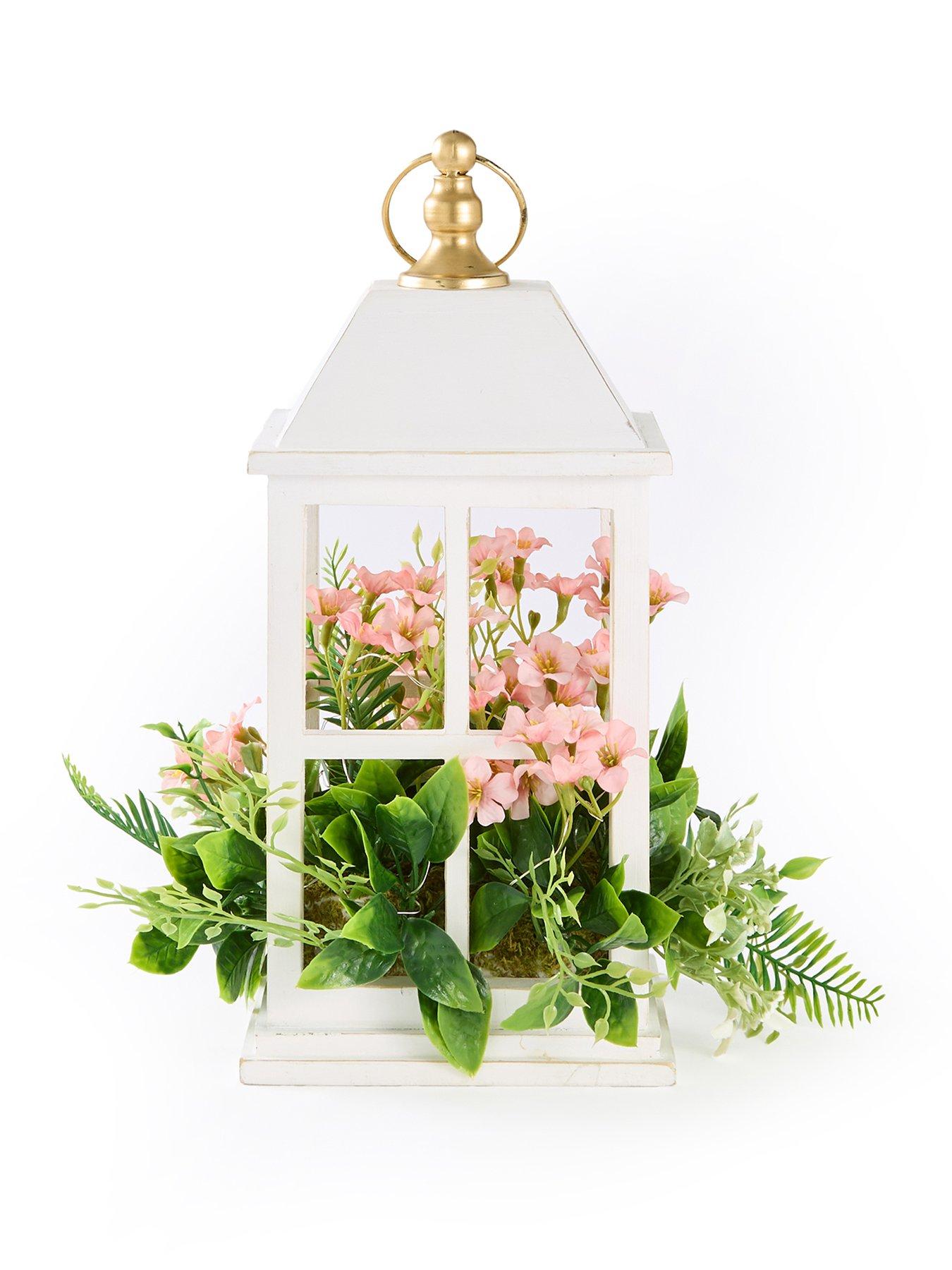 Image 2 of 7 of The Very Collection Lantern Filled With Foliage