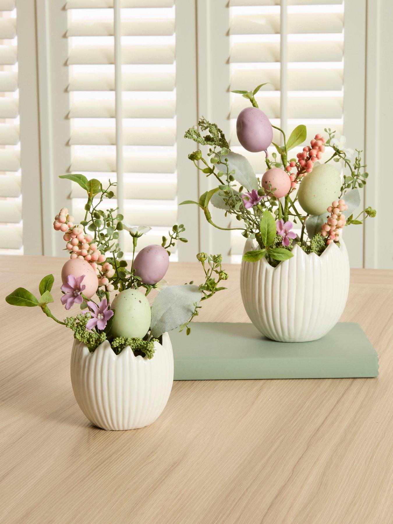Image 1 of 4 of The Very Collection Set Of 2 Foliage-Filled Eggs