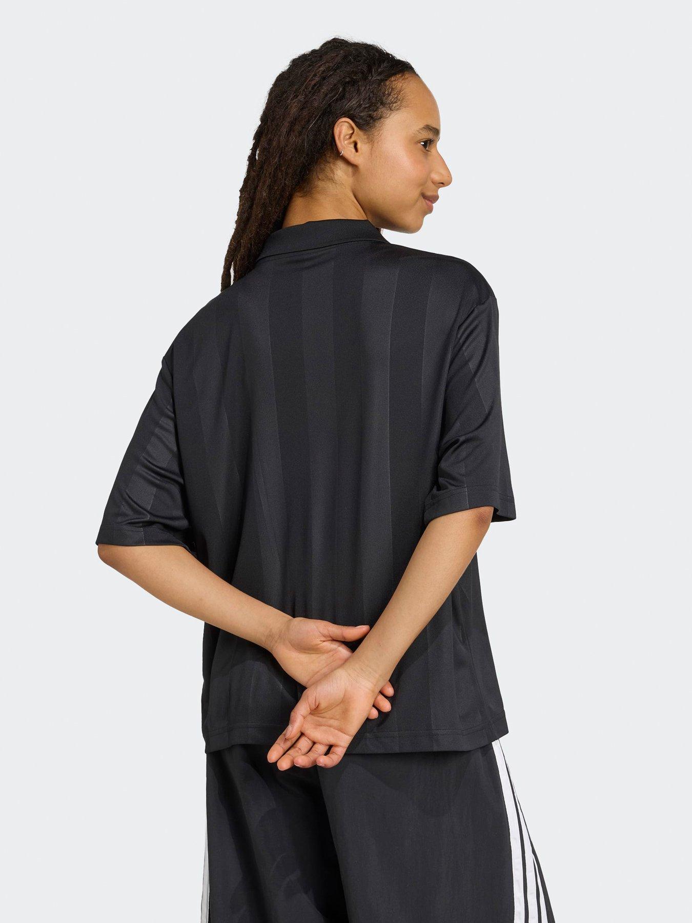  image of adidas-sportswear-womens-tiro-polo-t-shirt-black