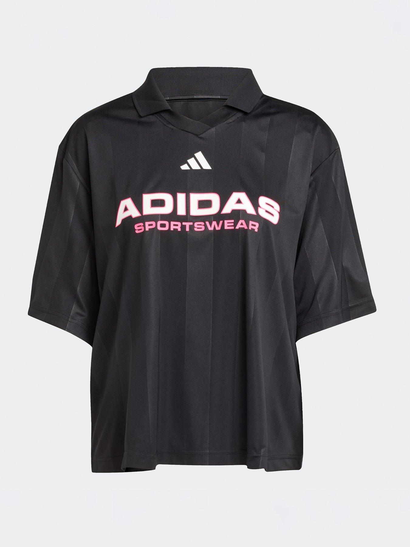  image of adidas-sportswear-womens-tiro-polo-t-shirt-black