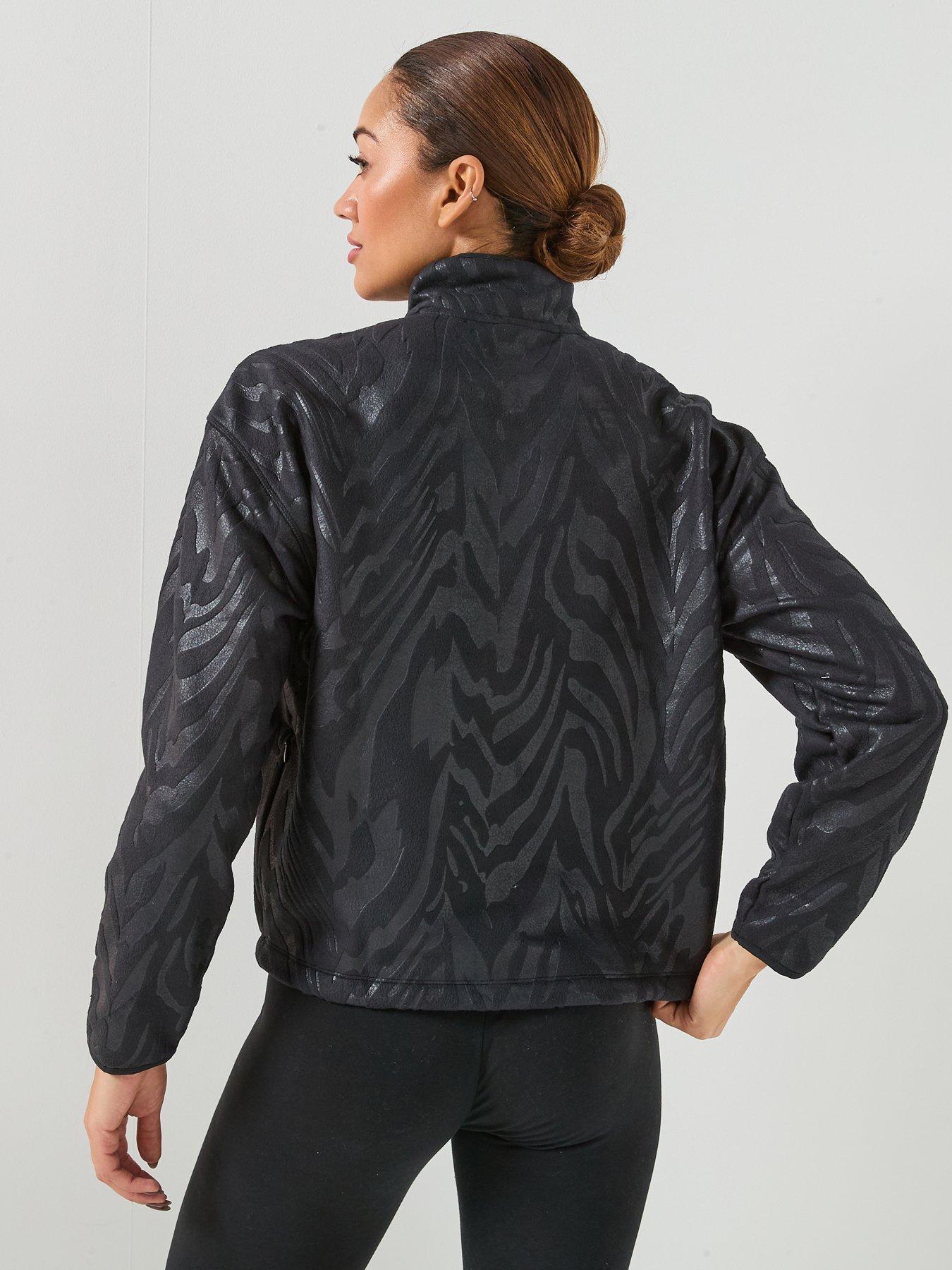 Image 2 of 4 of adidas Womens Training Printed Polarfleece - Black