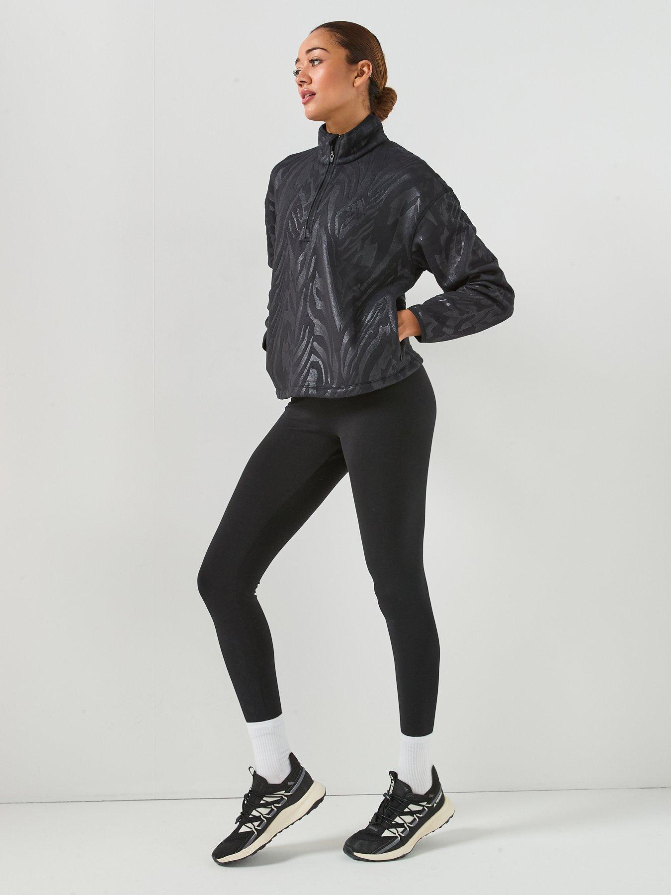 Image 3 of 4 of adidas Womens Training Printed Polarfleece - Black