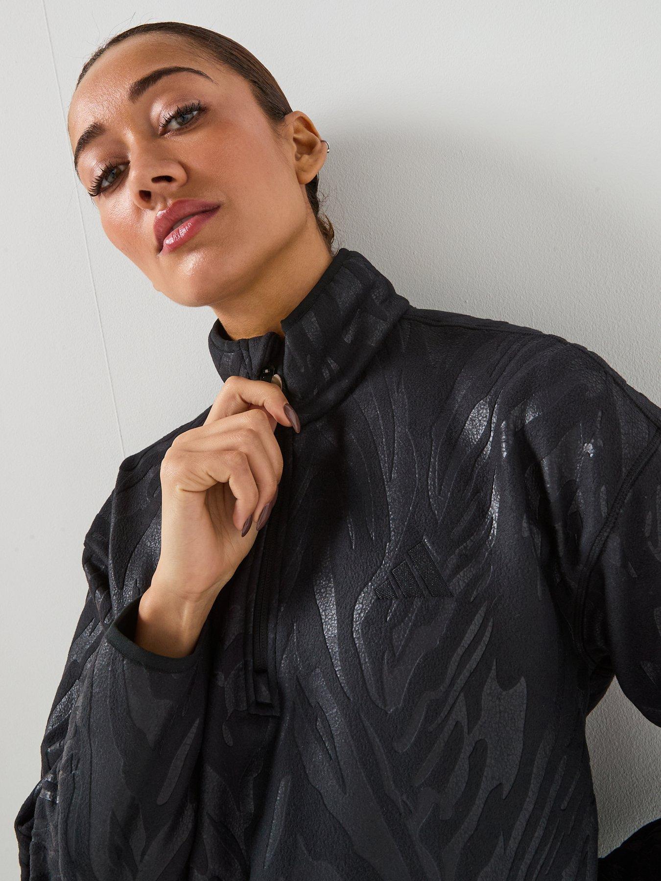 Image 4 of 4 of adidas Womens Training Printed Polarfleece - Black