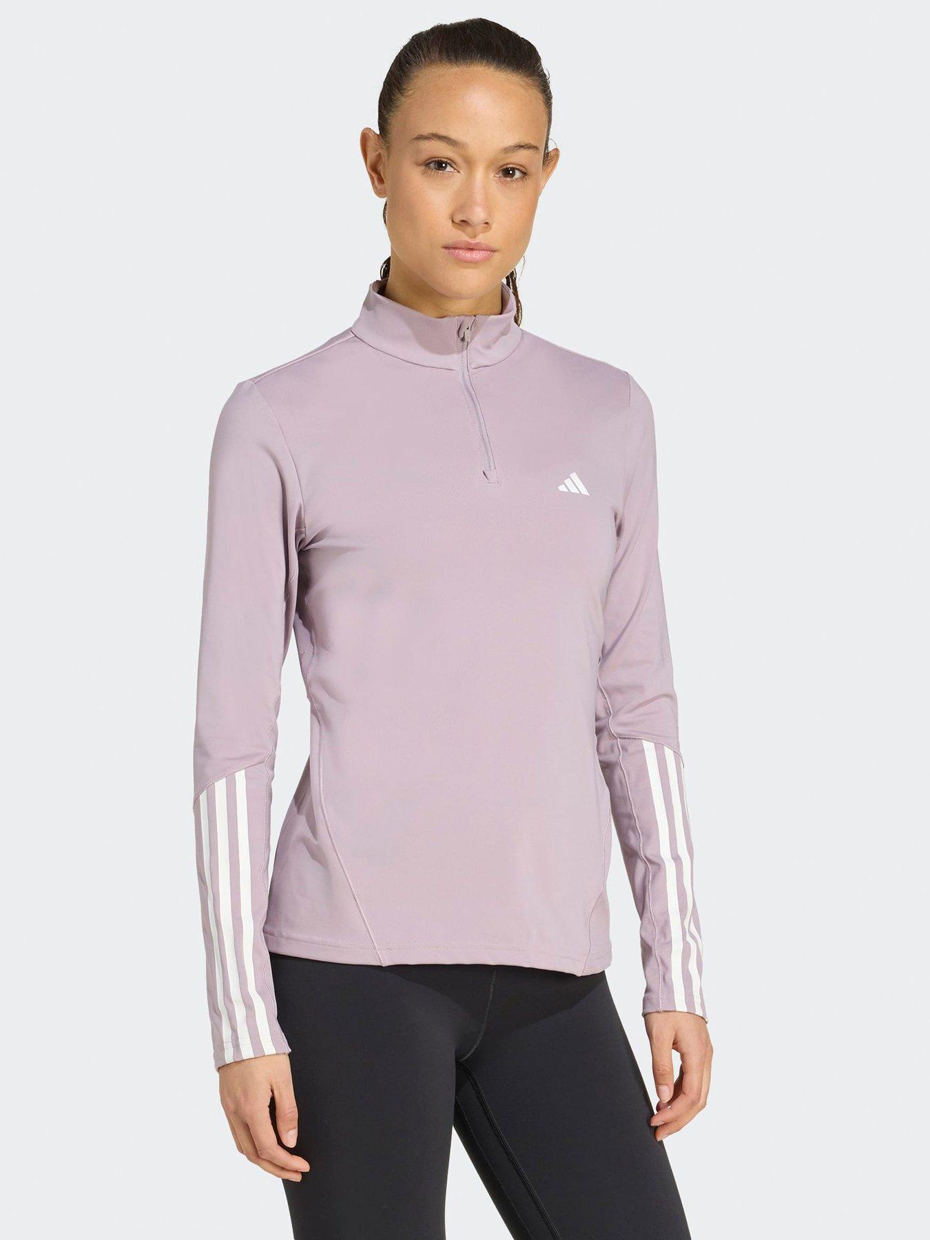 adidas Womens Training Hyperglam 1/4 Zip - Purple