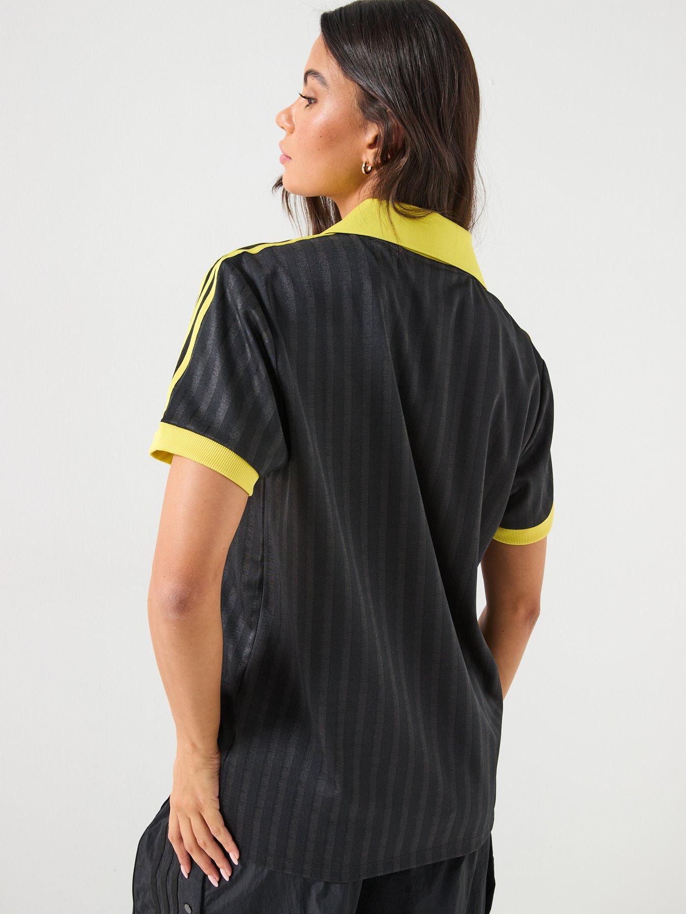Image 2 of 6 of adidas Originals Womens Graphic Football Inspired Jersey - Black