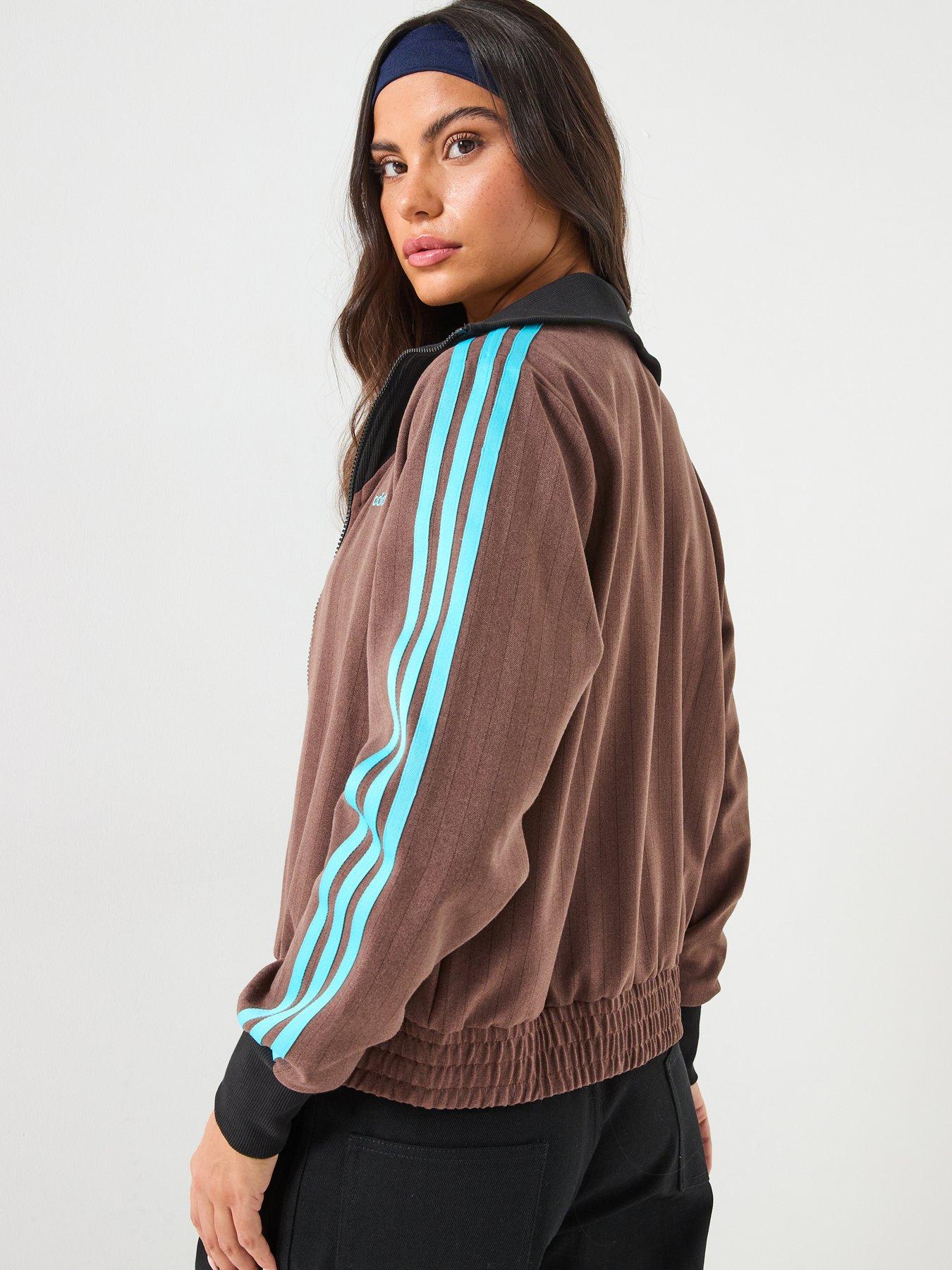  image of adidas-originals-womens-tailored-tracksuit-track-top-brown