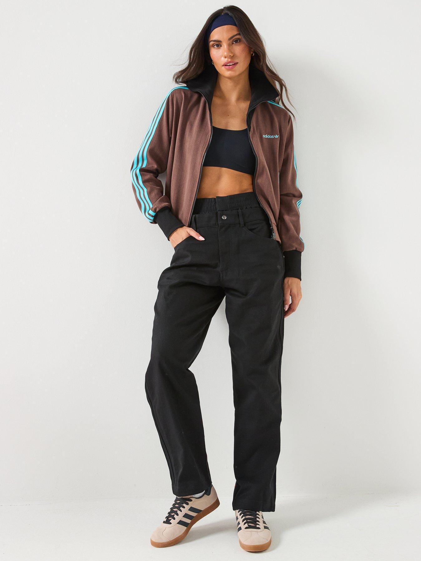  image of adidas-originals-womens-tailored-tracksuit-track-top-brown