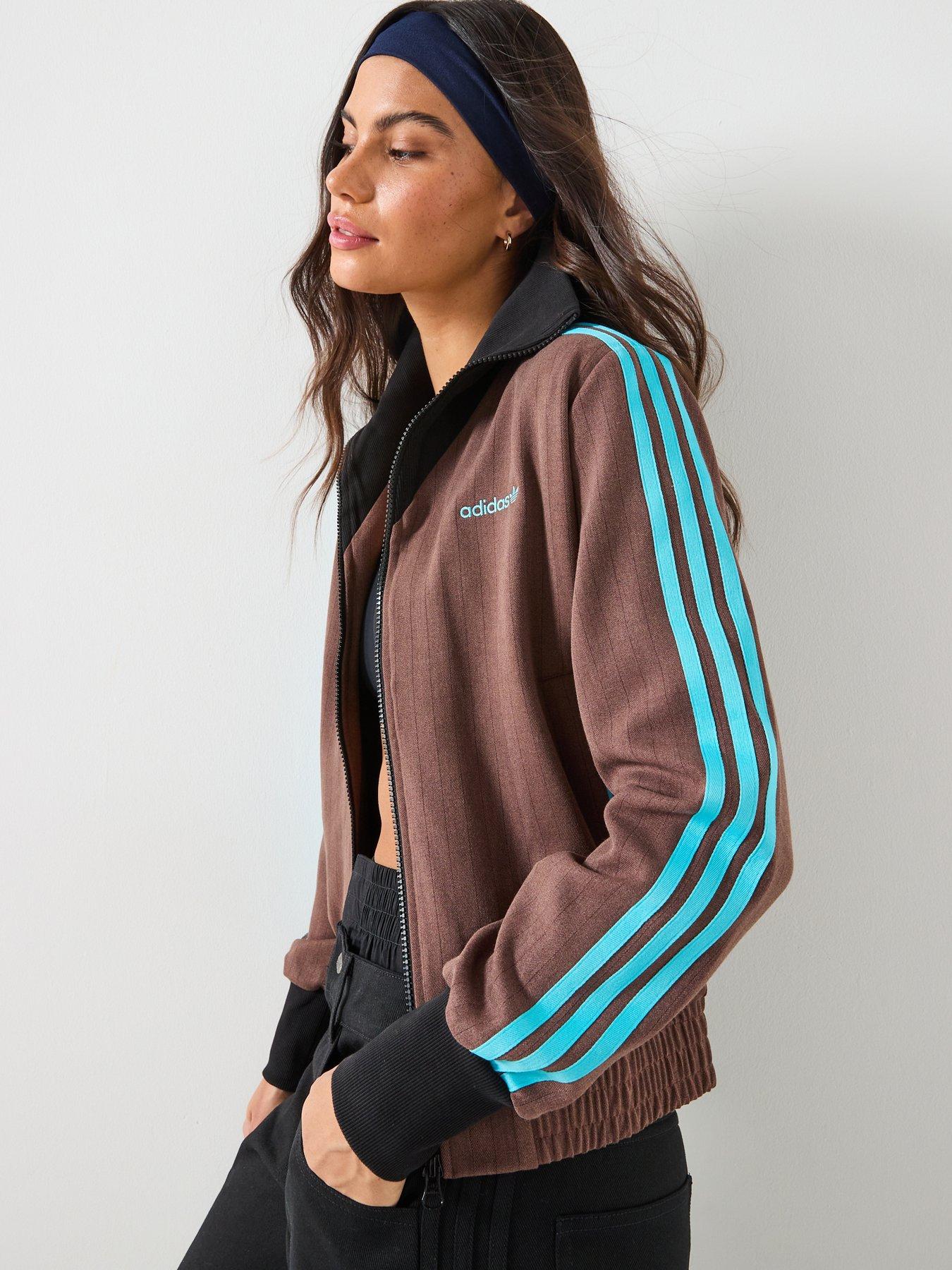  image of adidas-originals-womens-tailored-tracksuit-track-top-brown