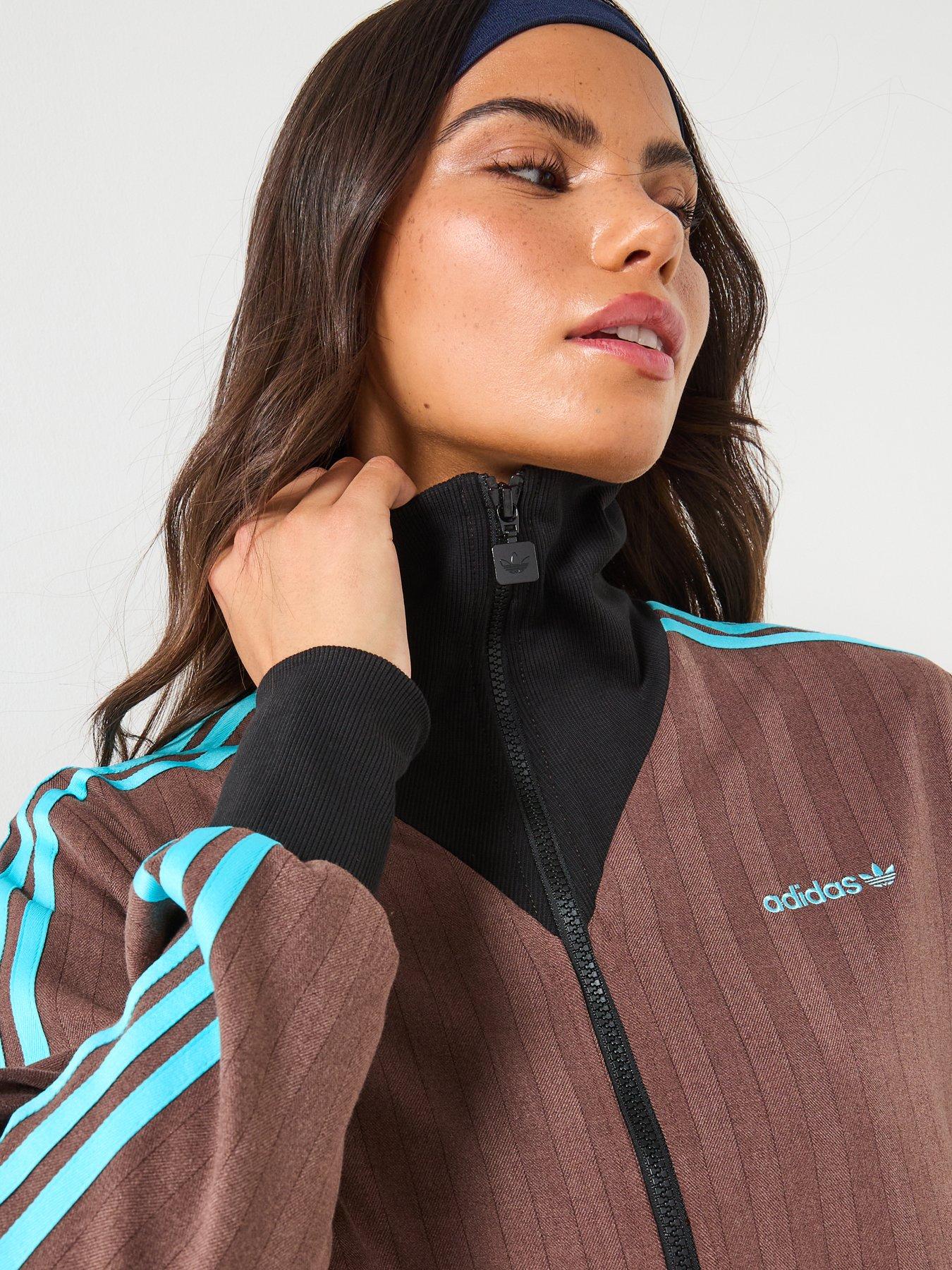  image of adidas-originals-womens-tailored-tracksuit-track-top-brown