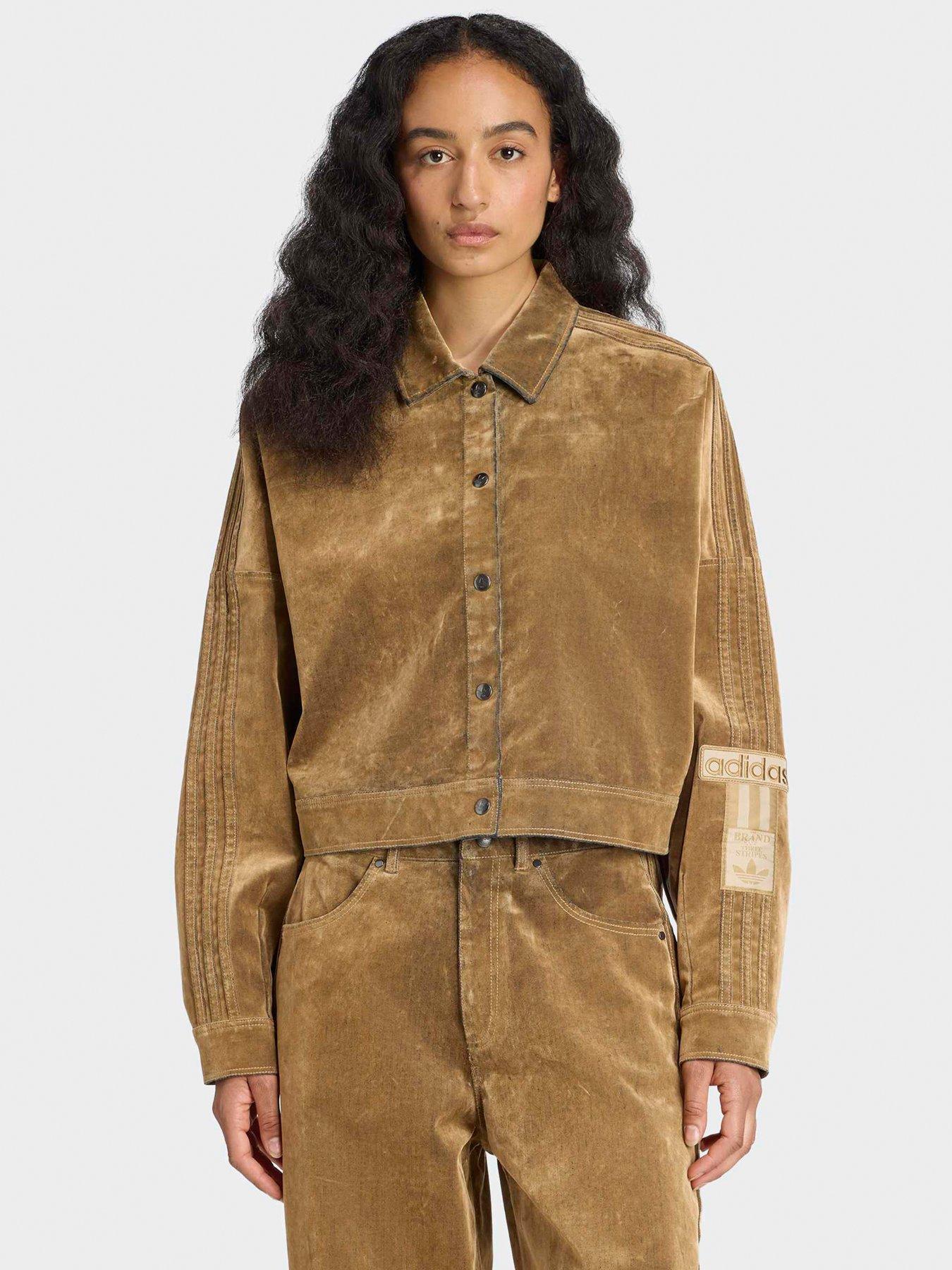 adidas Originals Womens Adibreak Brushed Twill Jacket - Brown