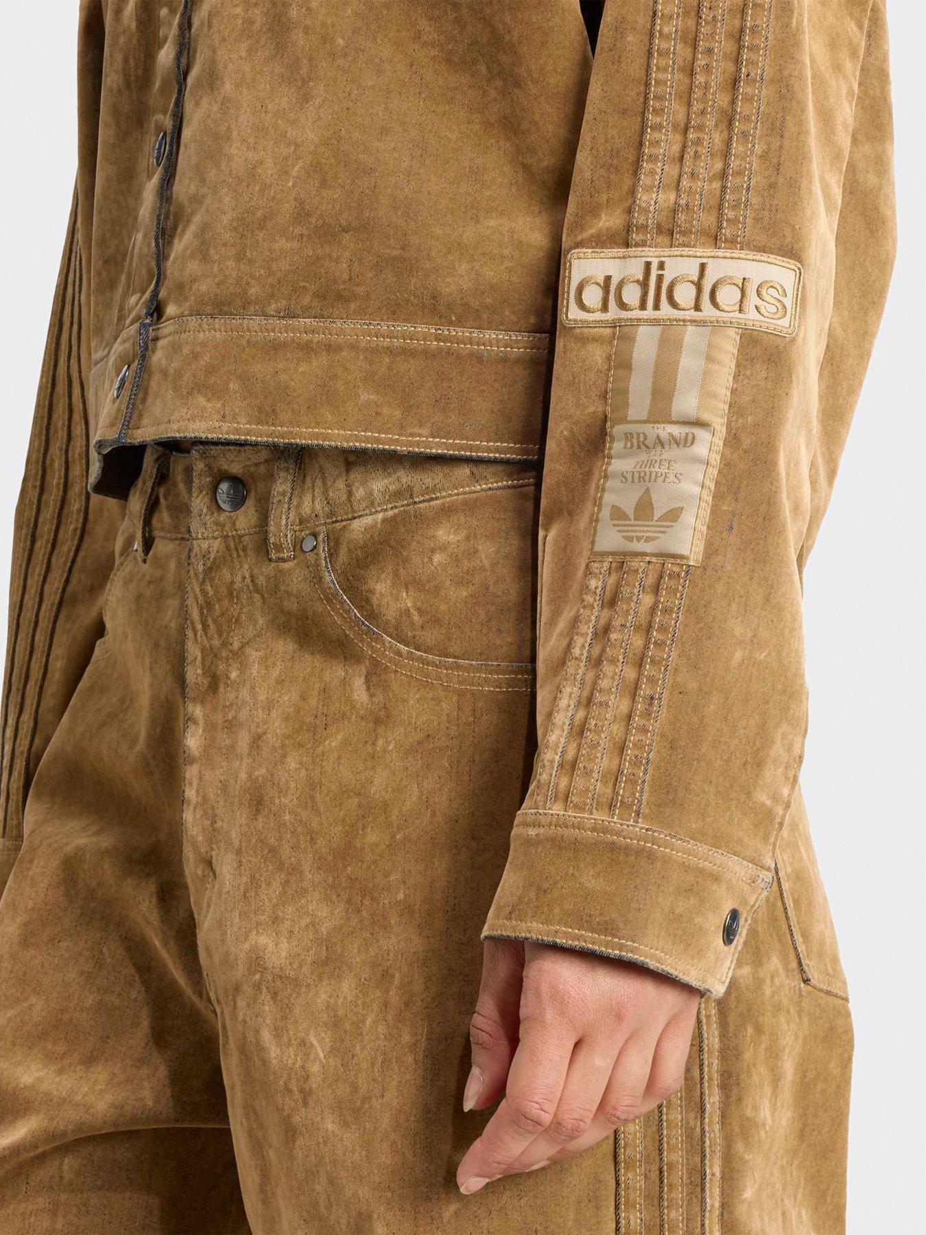  image of adidas-originals-womens-adibreak-brushed-twill-jacket-brown