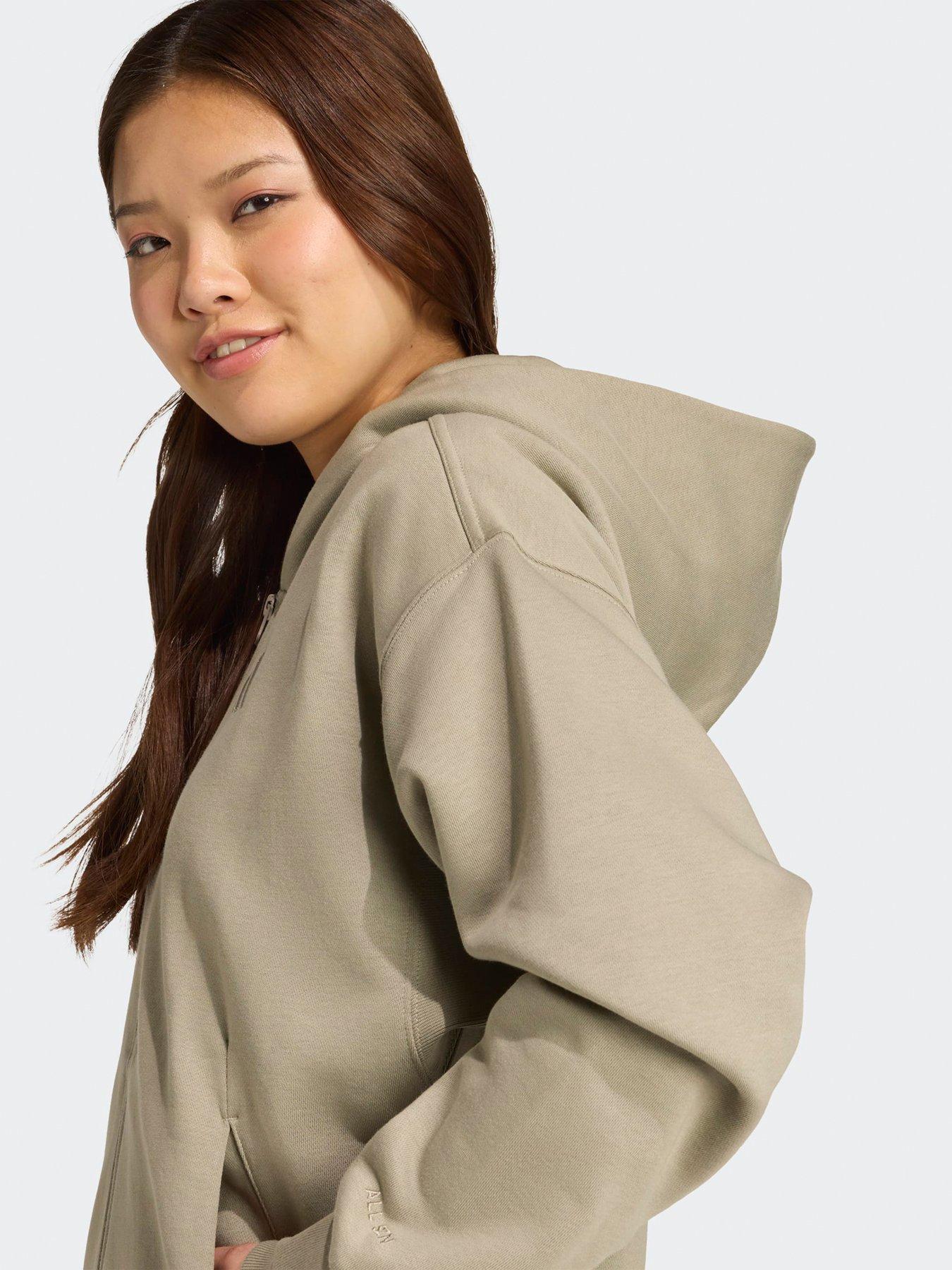 Image 5 of 6 of adidas Sportswear Womens All Szn Fleece Full-Zip Hoodie - Green