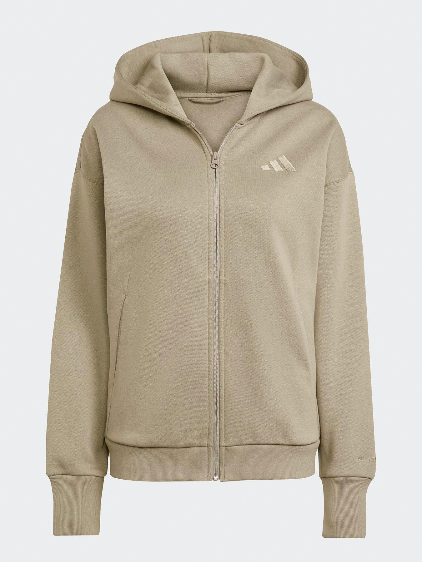 Image 6 of 6 of adidas Sportswear Womens All Szn Fleece Full-Zip Hoodie - Green