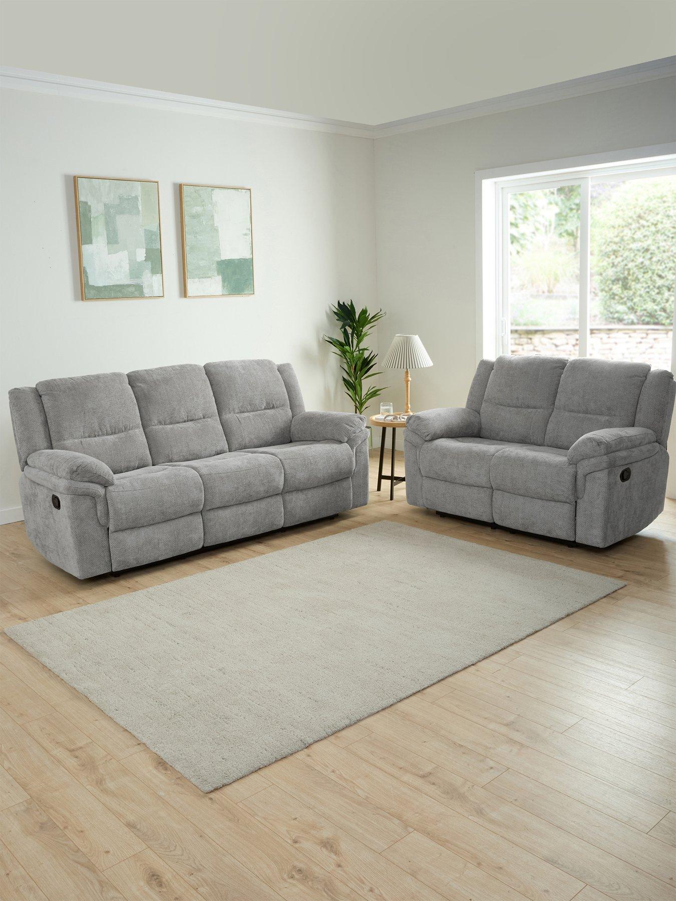 Albion 3 + 2 Seater Fabric Manual Recliner Sofa Set
