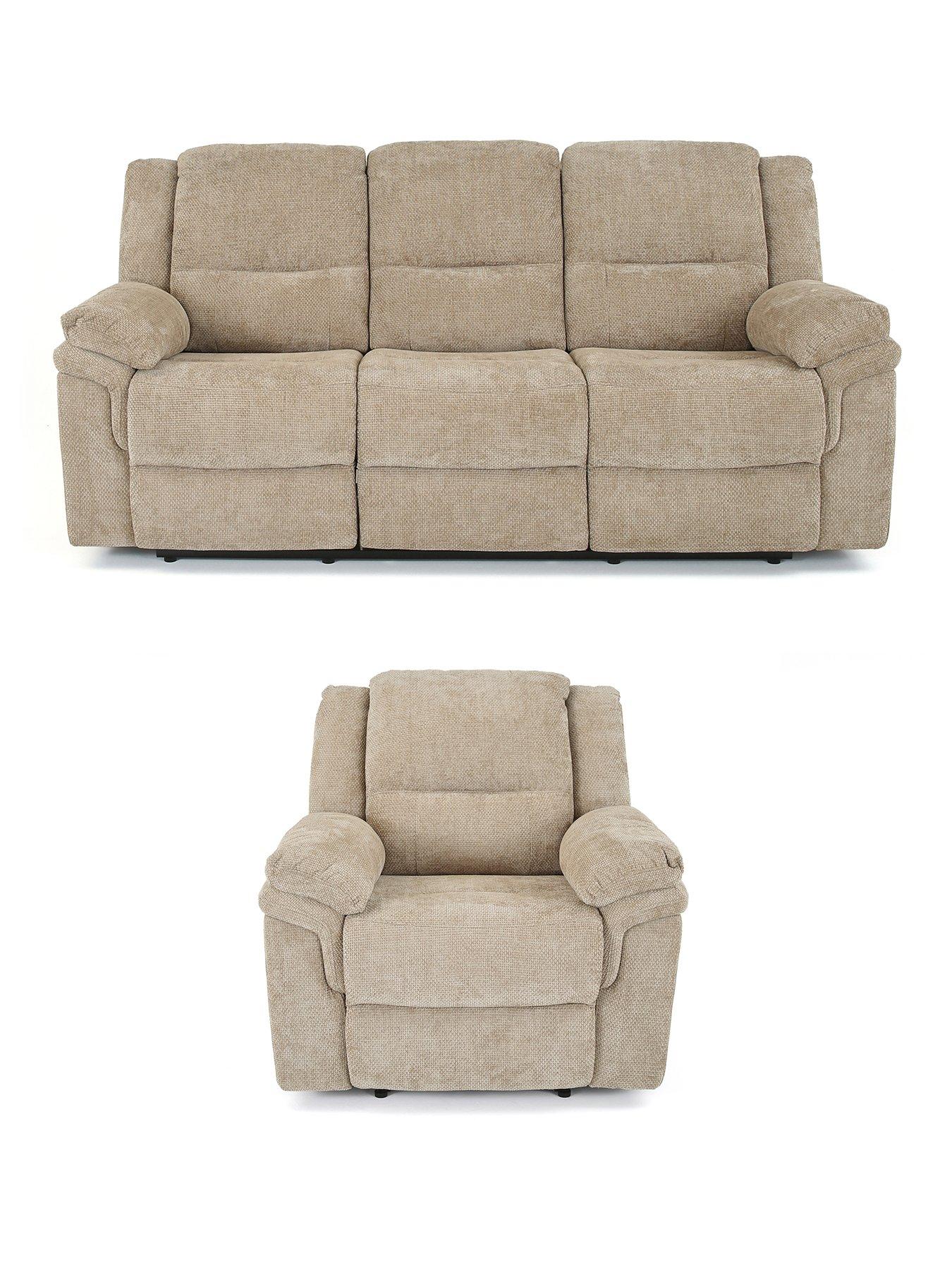 Image 2 of 7 of The Very Collection Albion Fabric Manual&nbsp;Recliner 3 Seater Sofa and Armchair&nbsp;Set (Buy &amp; SAVE!) - FSC&reg; Certified