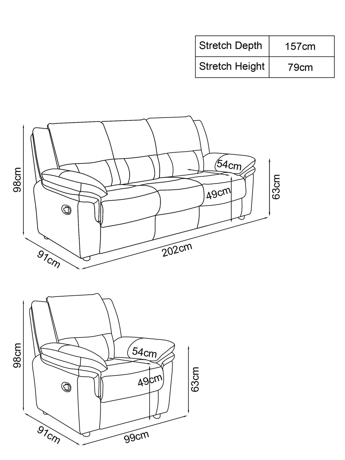 Image 7 of 7 of The Very Collection Albion Fabric Manual&nbsp;Recliner 3 Seater Sofa and Armchair&nbsp;Set (Buy &amp; SAVE!) - FSC&reg; Certified
