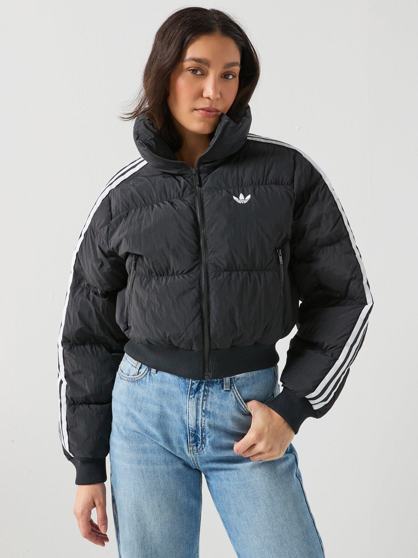 adidas Originals Womens Cropped Puffer Coat - Black
