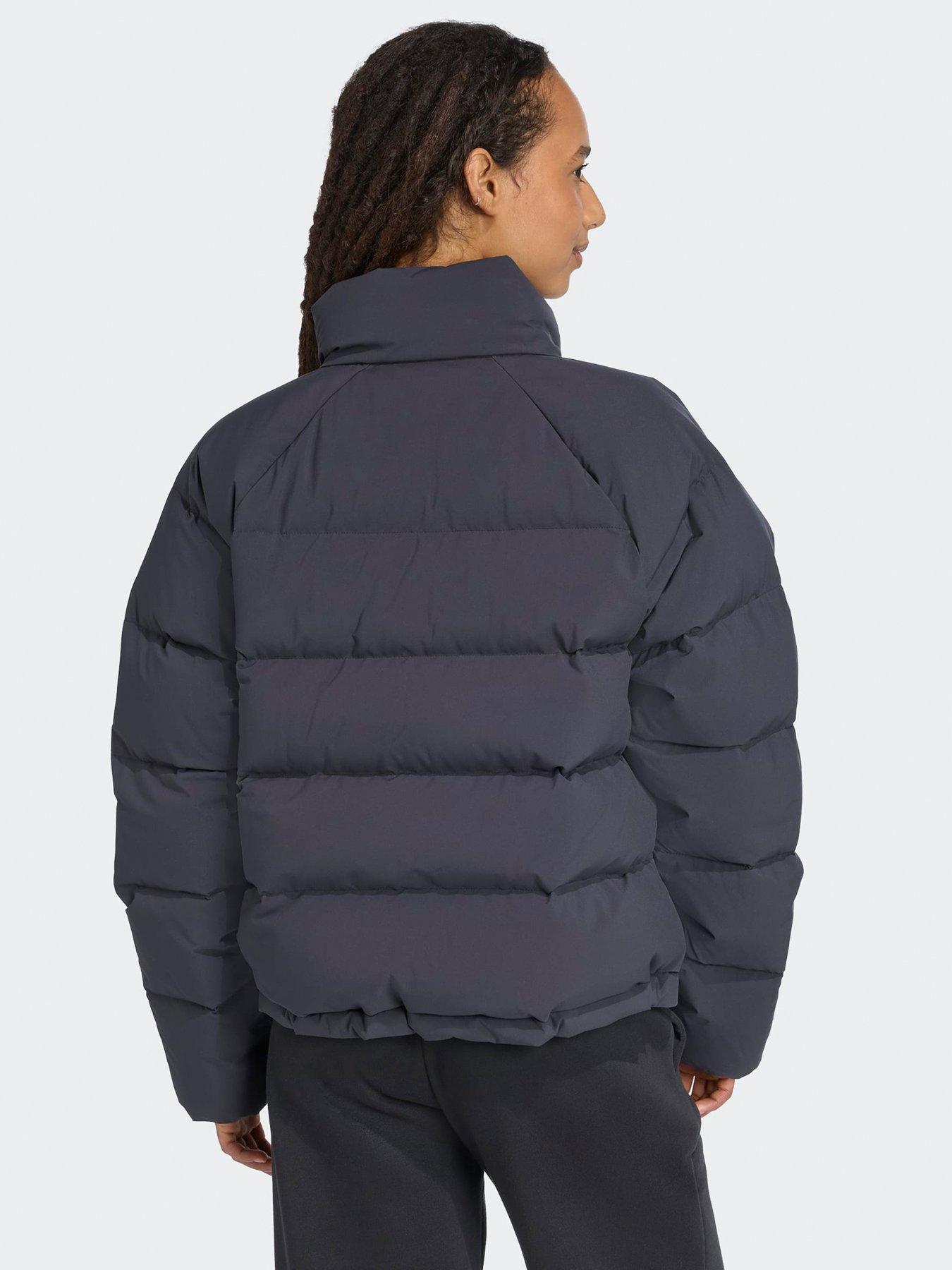  image of adidas-sportswear-womens-helionic-relaxed-down-jacket-black