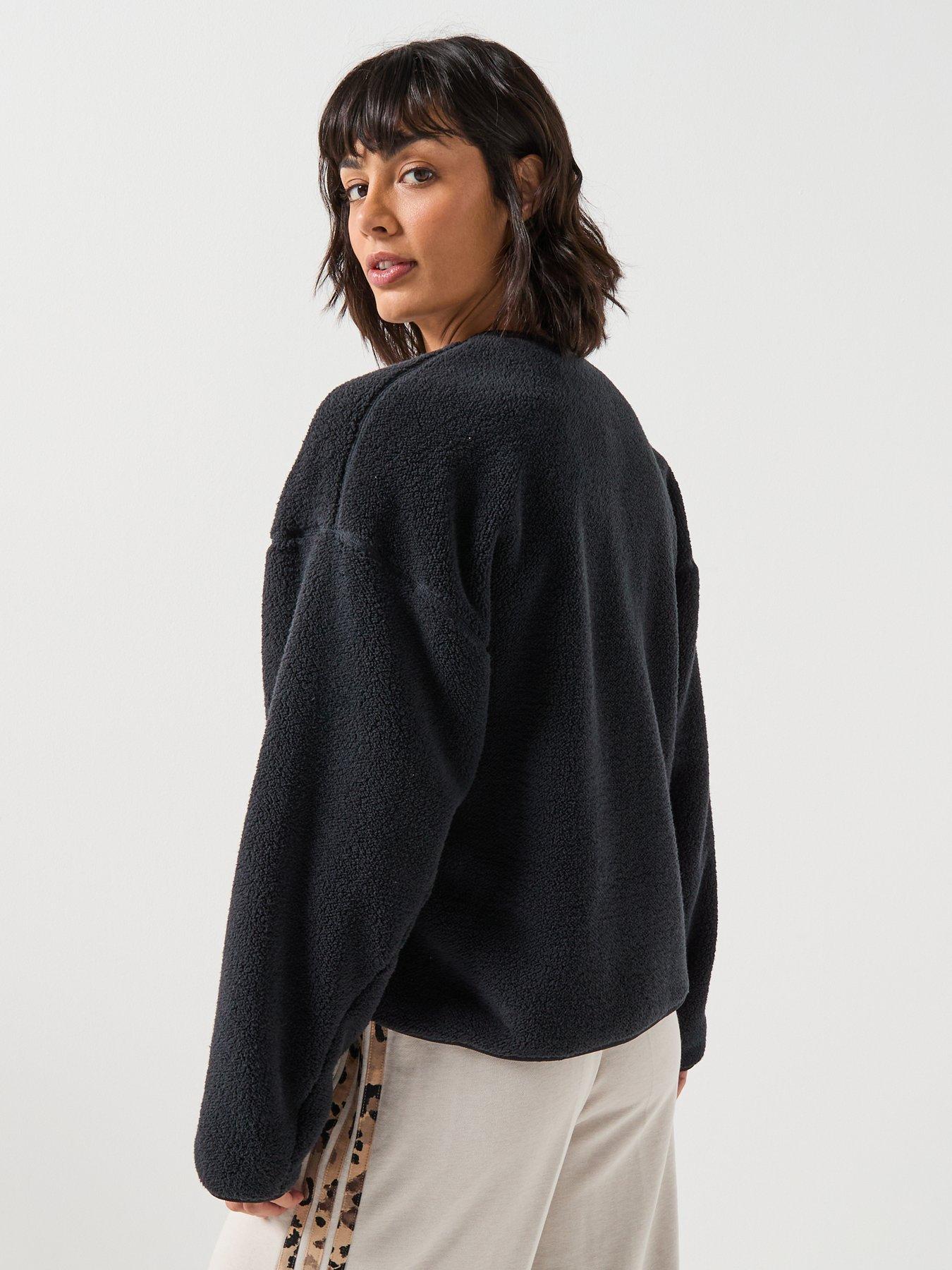 Image 2 of 4 of adidas Sportswear Womens Future Icons Three Stripes Fleece Cardigan - Black