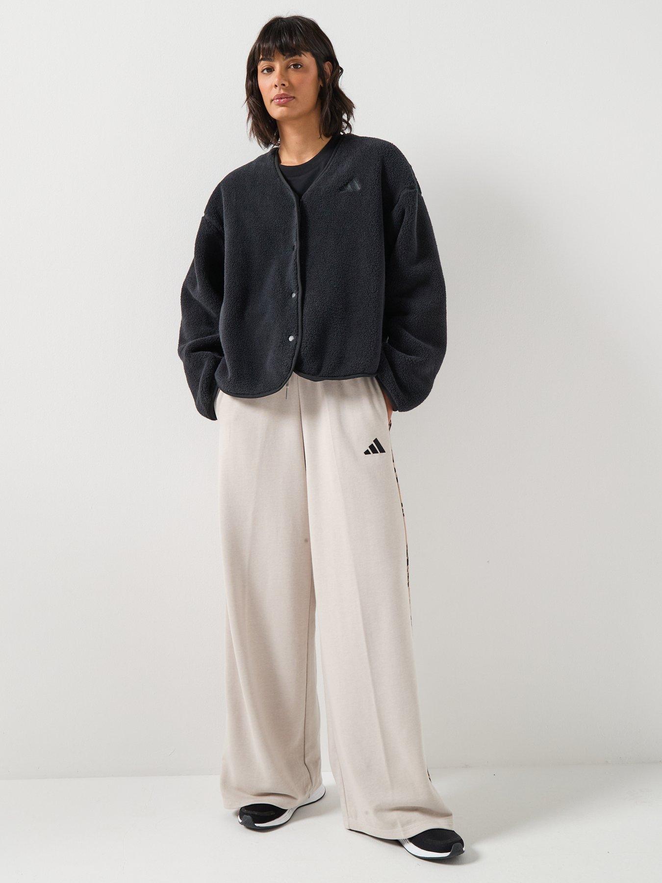 Image 3 of 4 of adidas Sportswear Womens Future Icons Three Stripes Fleece Cardigan - Black
