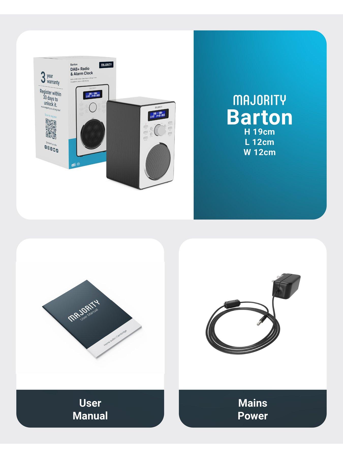 Image 7 of 7 of Majority Barton DAB DAB+ &amp; FM - Black