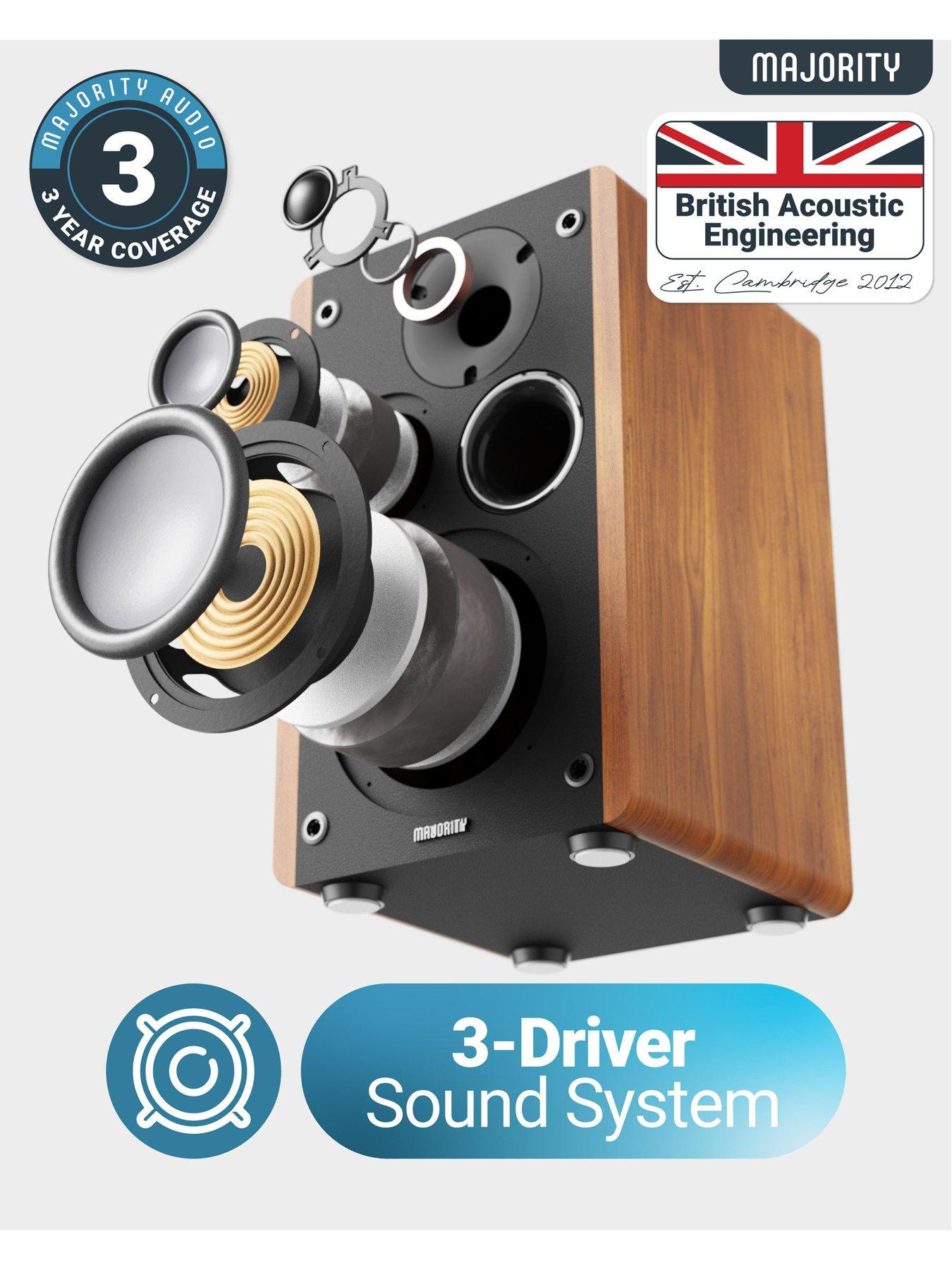 Image 3 of 7 of Majority D100 Bookshelf Speaker Uk - Brown/Black