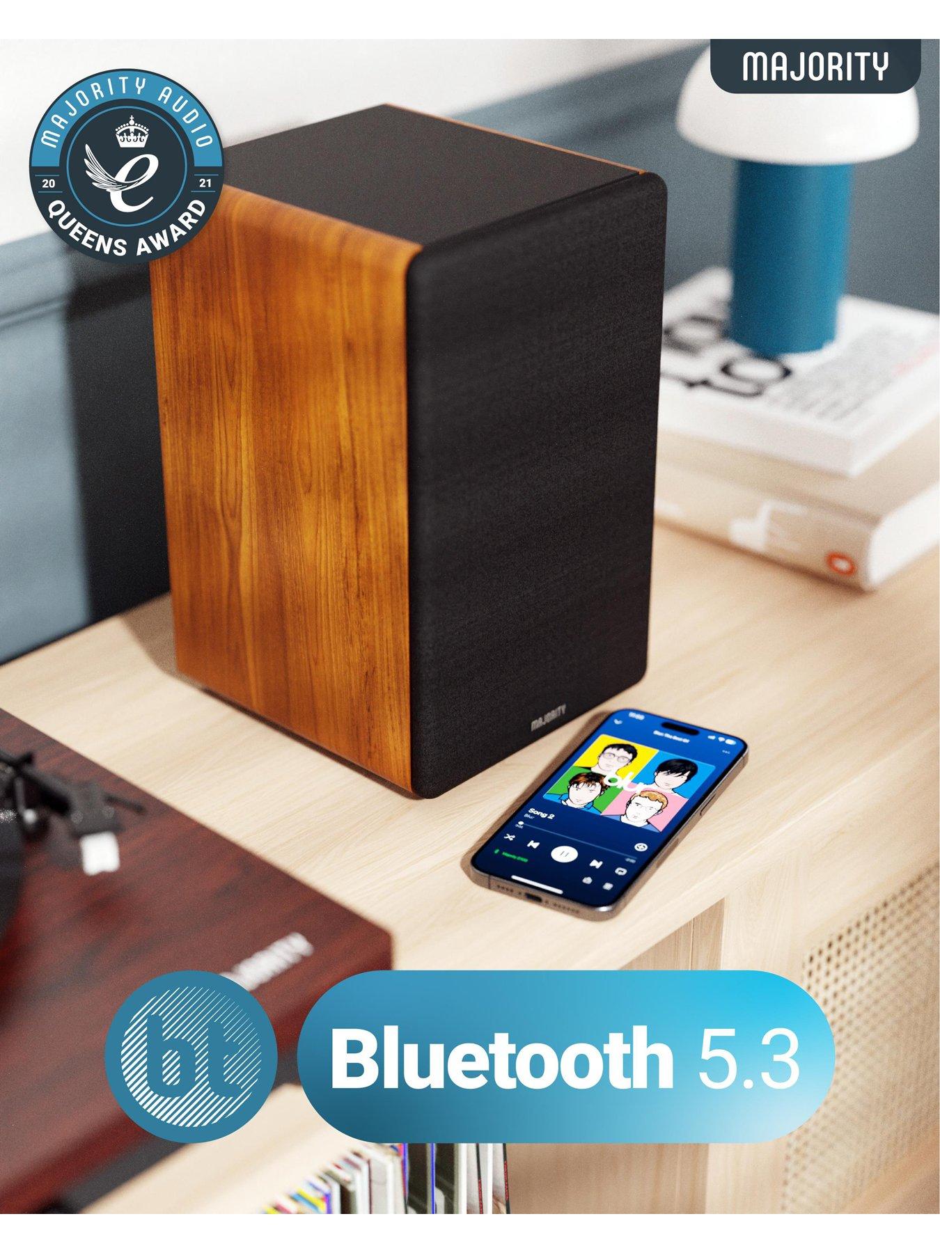 Image 4 of 7 of Majority D100 Bookshelf Speaker Uk - Brown/Black
