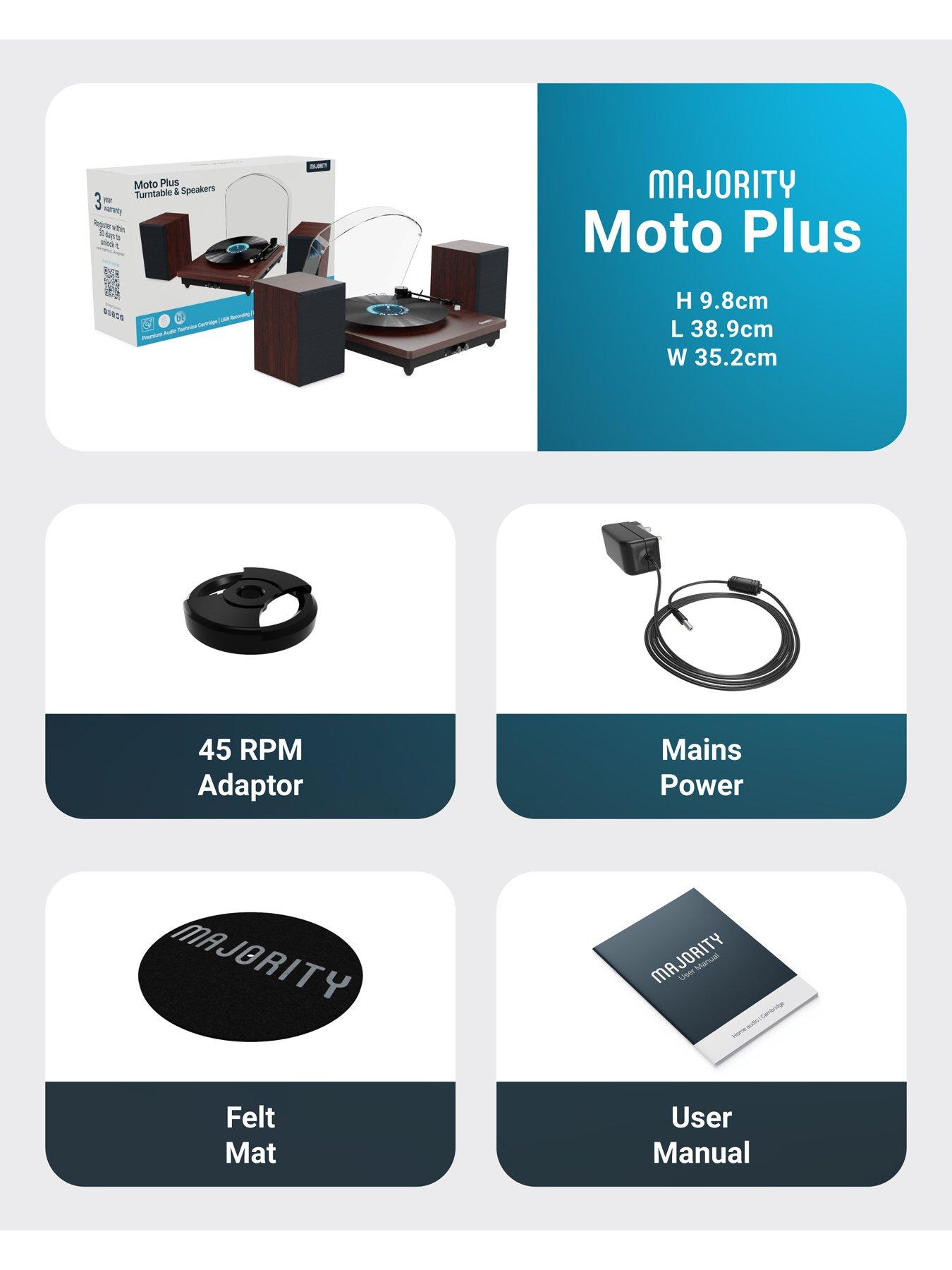 Image 7 of 7 of Majority Moto Plus Turntable with Speakers