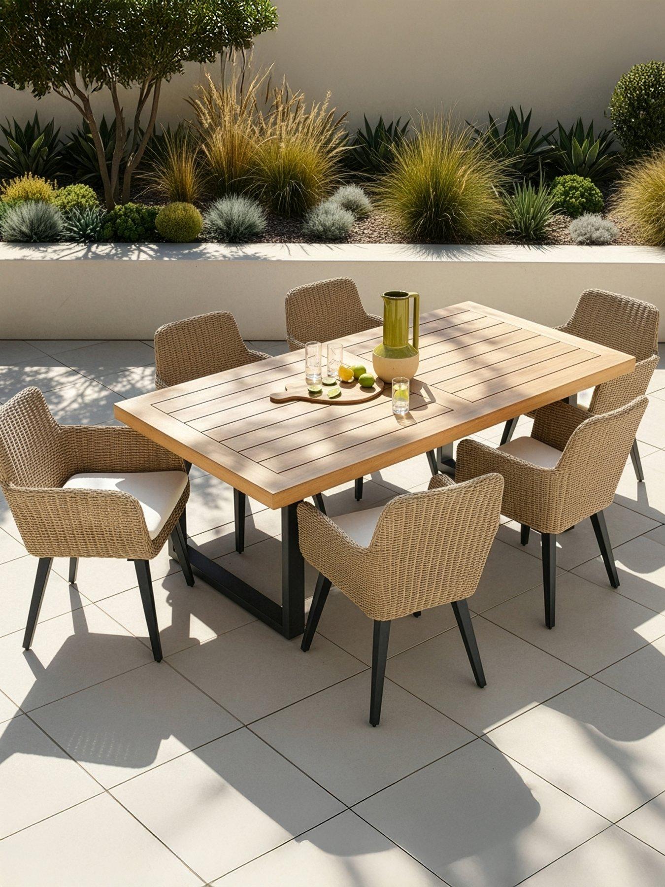 Image 1 of 7 of The Very Collection Capri 6 seater dining set