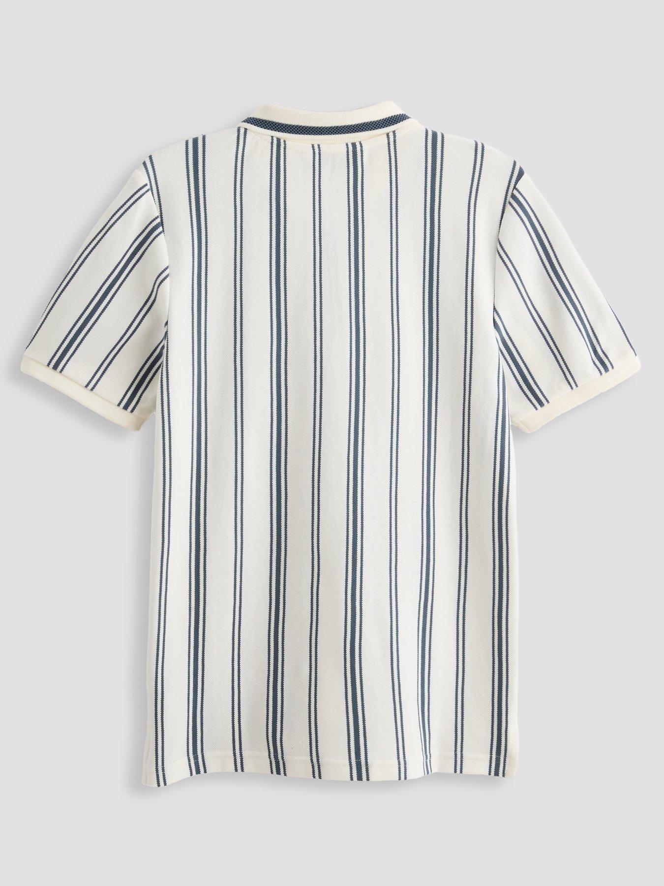  image of the-very-collection-boys-zip-up-stripe-polo-multi