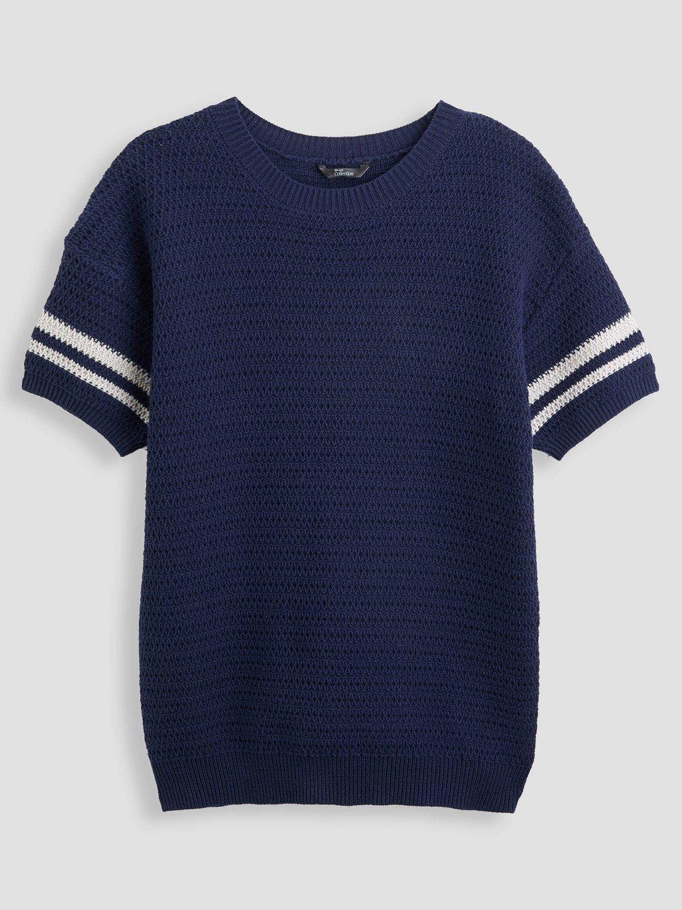 The Very Collection Boys Knitted Stripe Detail Top