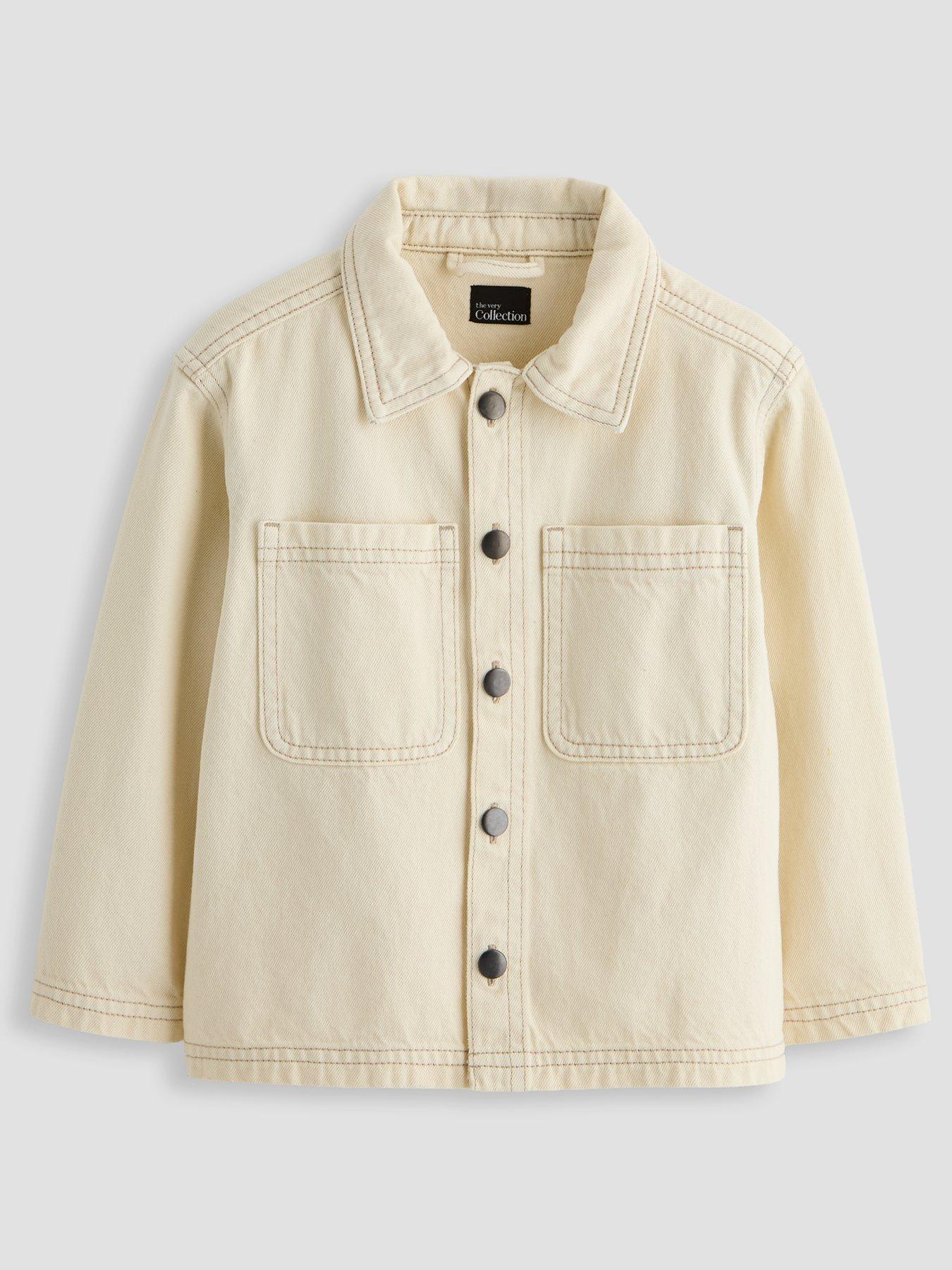 The Very Collection Boys Button Up Jacket - White