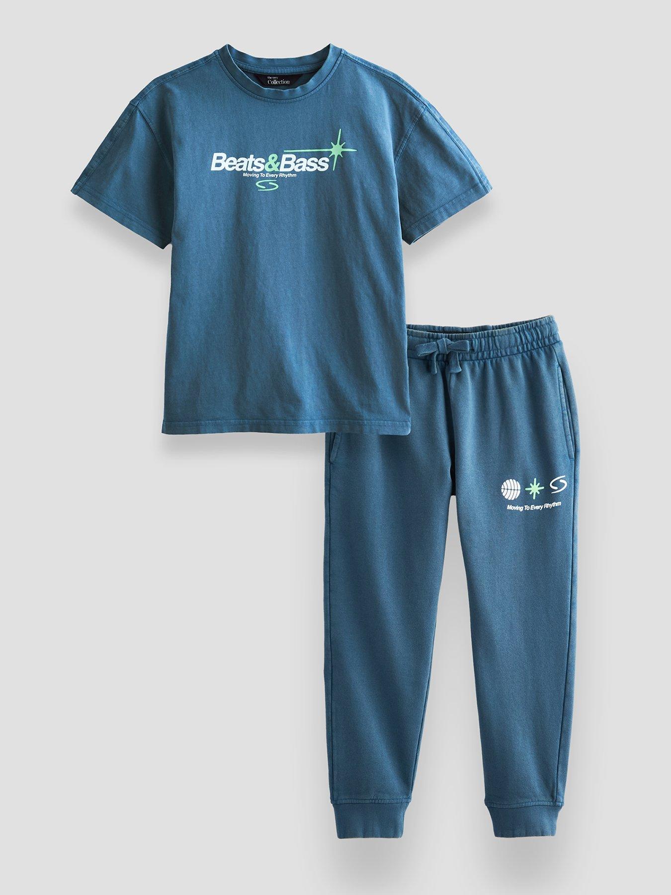 The Very Collection Boys Washed NYC Slogan Short Set