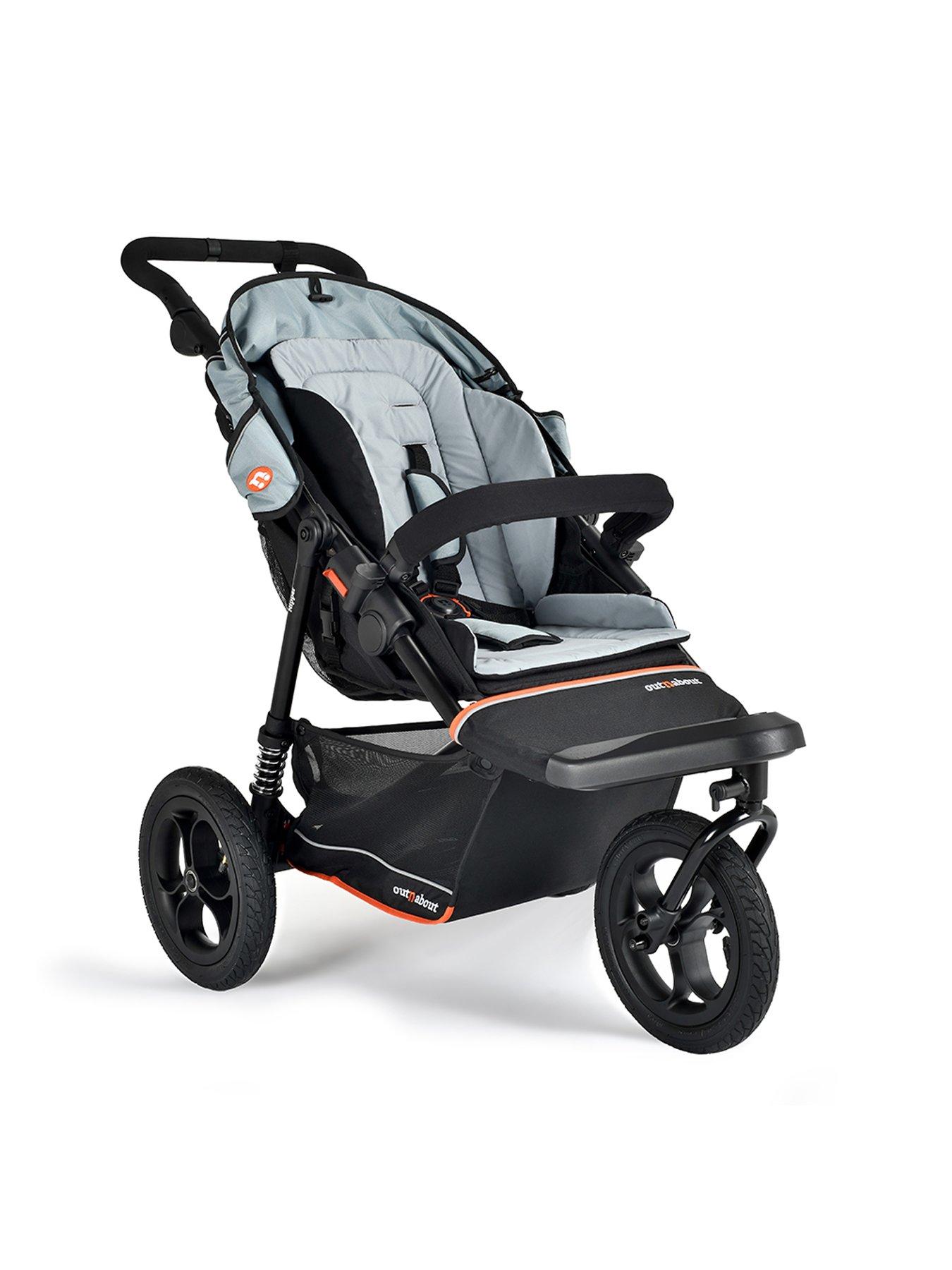 Image 2 of 5 of Out n About Nipper Single V6 Pushchair - Rock Salt Grey