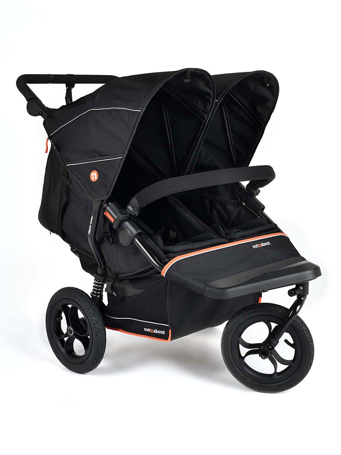 Out n About Nipper Double V6 Pushchair - Summit Black