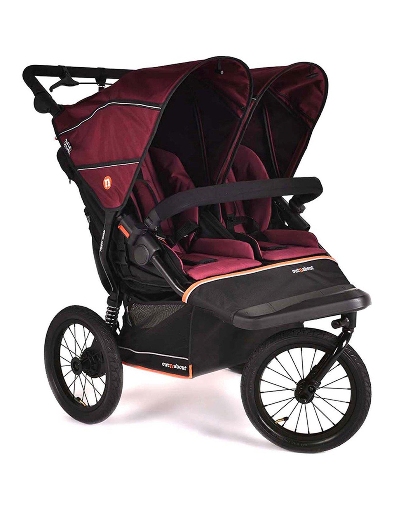 Out n About Nipper Double V6 Pushchair - Bramble Berry