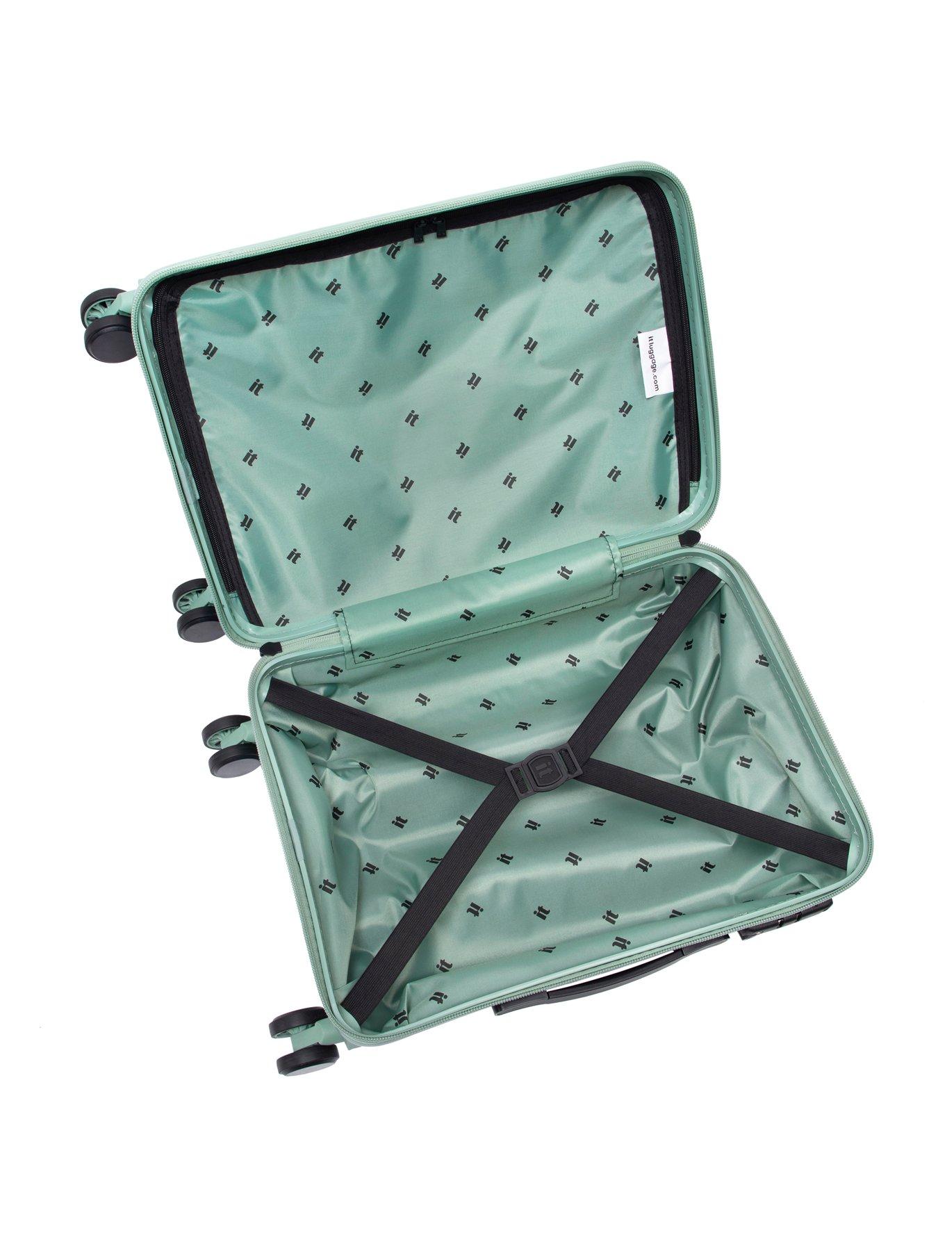 Image 6 of 6 of it Luggage Jumbo Granite Green Cabin Suitcase