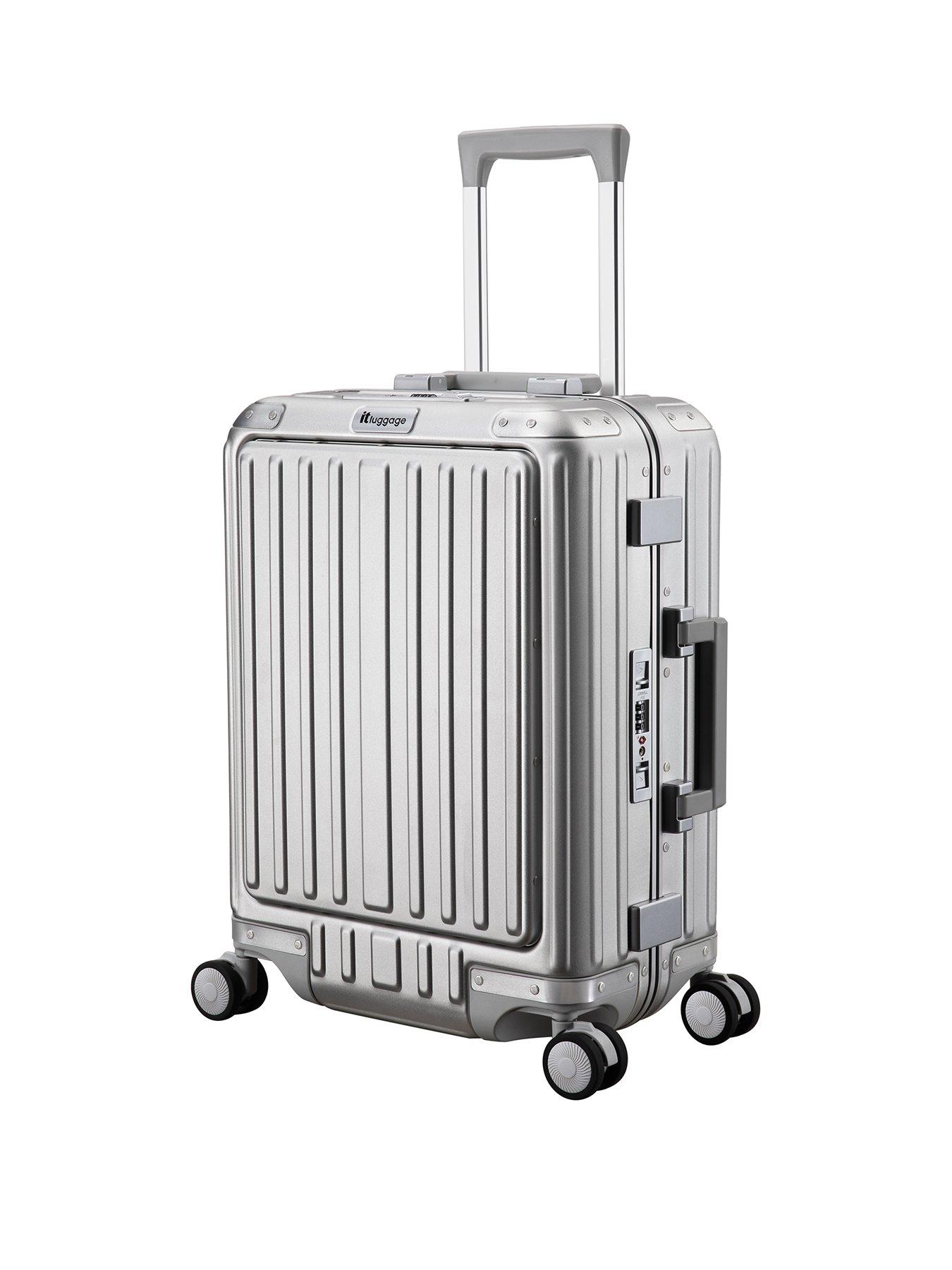 Image 1 of 7 of it Luggage Forcefield Silver Aluminium Cabin Suitcase