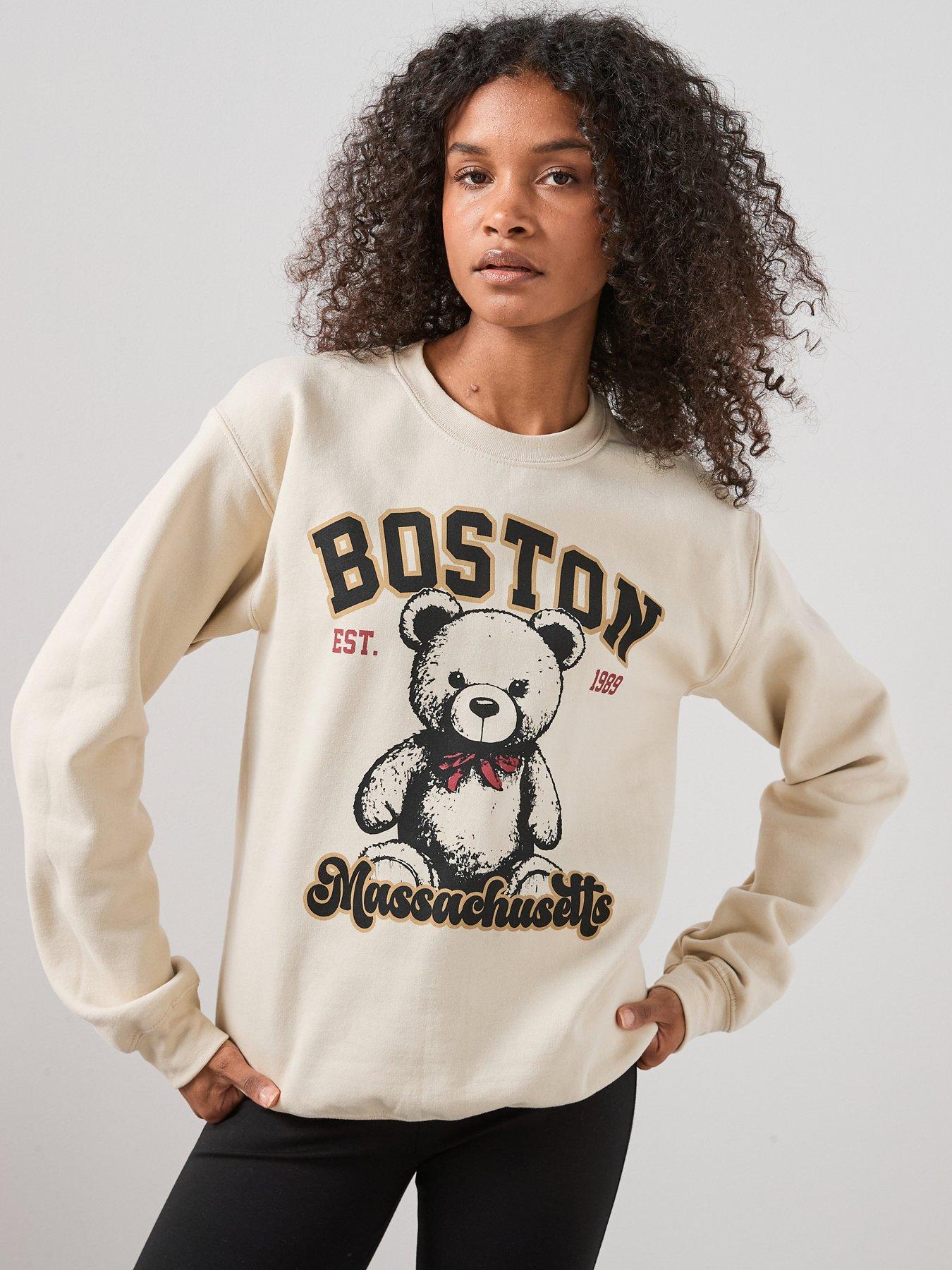 The Very Collection Boston Bear Graphic Sweatshirt - Taupe