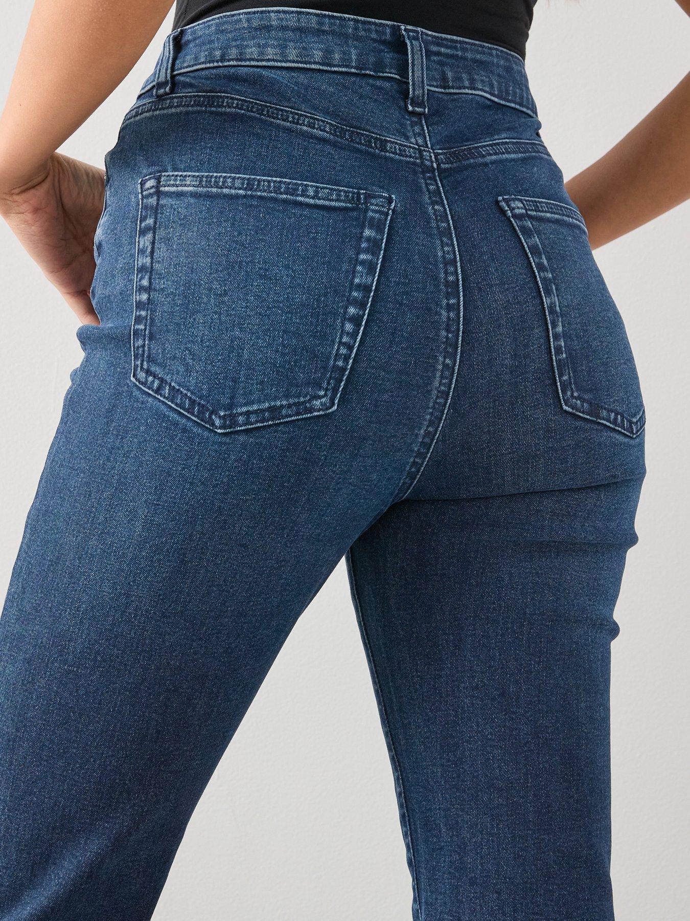  image of the-very-collection-slim-flare-jeans-dark-wash