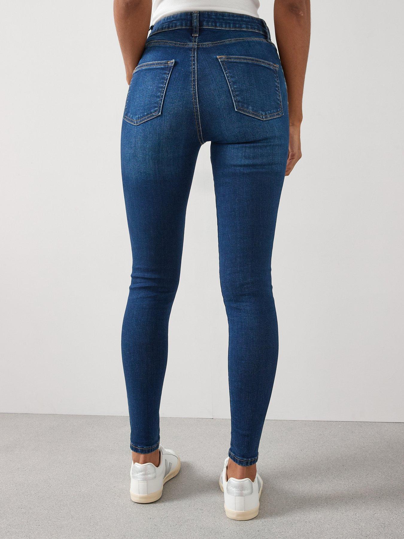Image 2 of 7 of The Very Collection Short Florence High Rise Skinny Jeans - Dark Wash