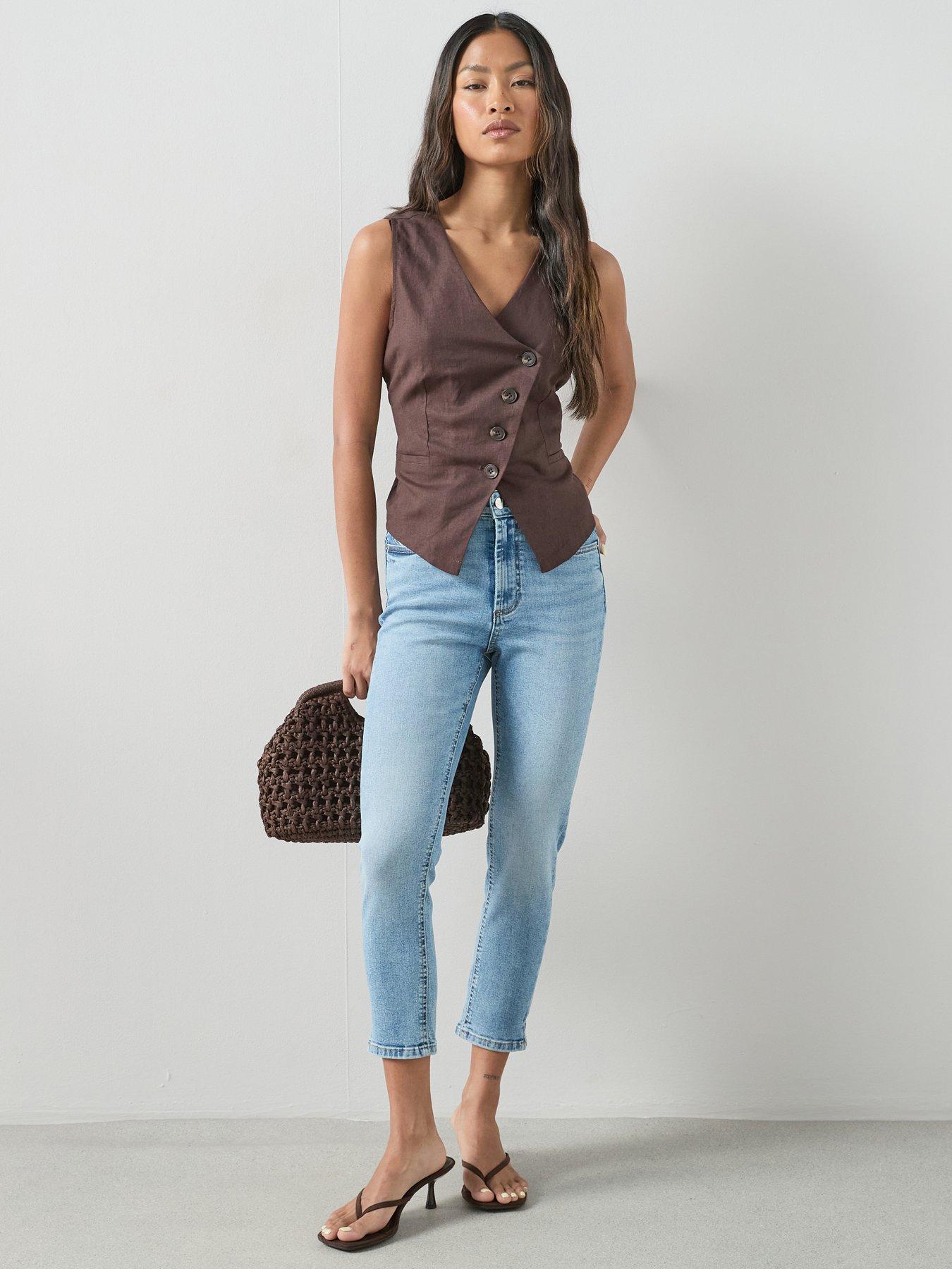 The Very Collection Denim Capri Jeans - Mid Wash